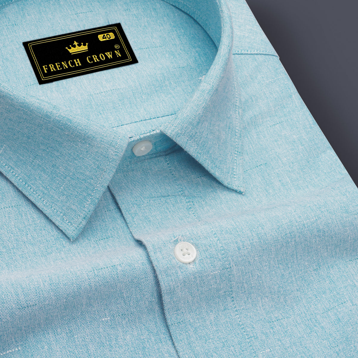 Nebula Blue Formal/Casual Textured Premium Cotton Shirt For Men