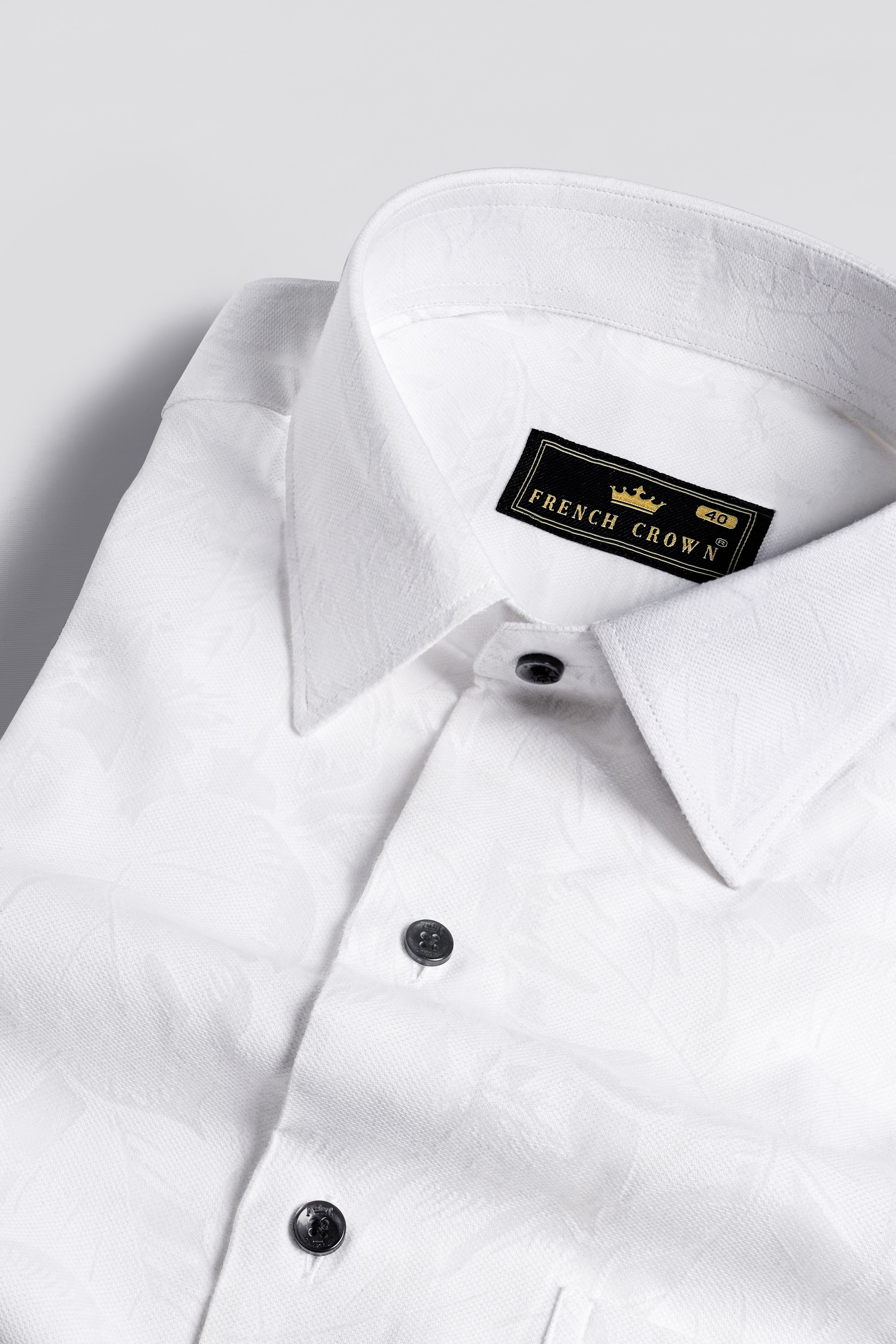 ka na ta classic shirt size1 ホワイト Bright White with Black Casual/Formal Plain-Solid Premium