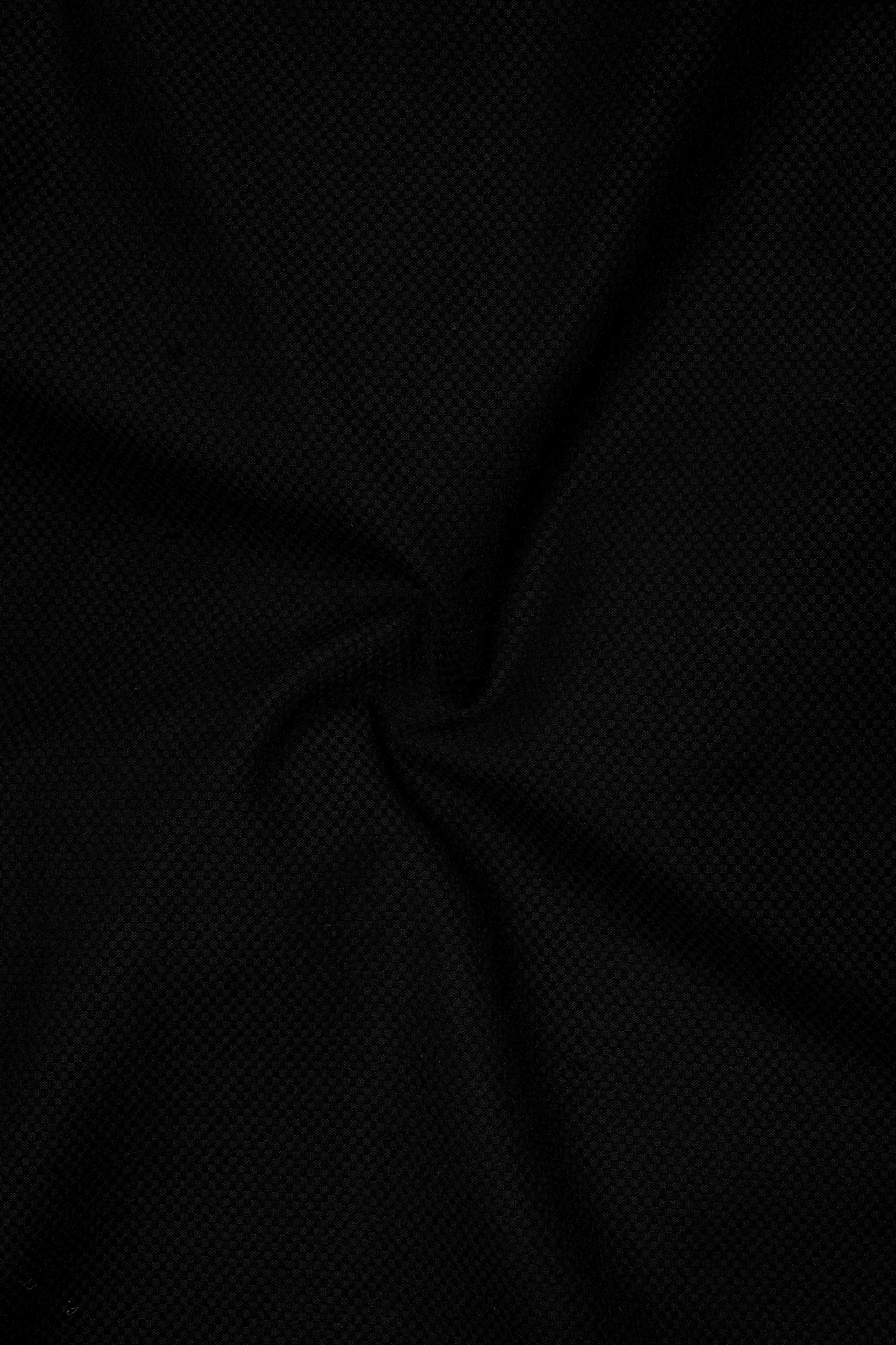 Jade Black Dobby Textured Premium Giza Cotton Shirt