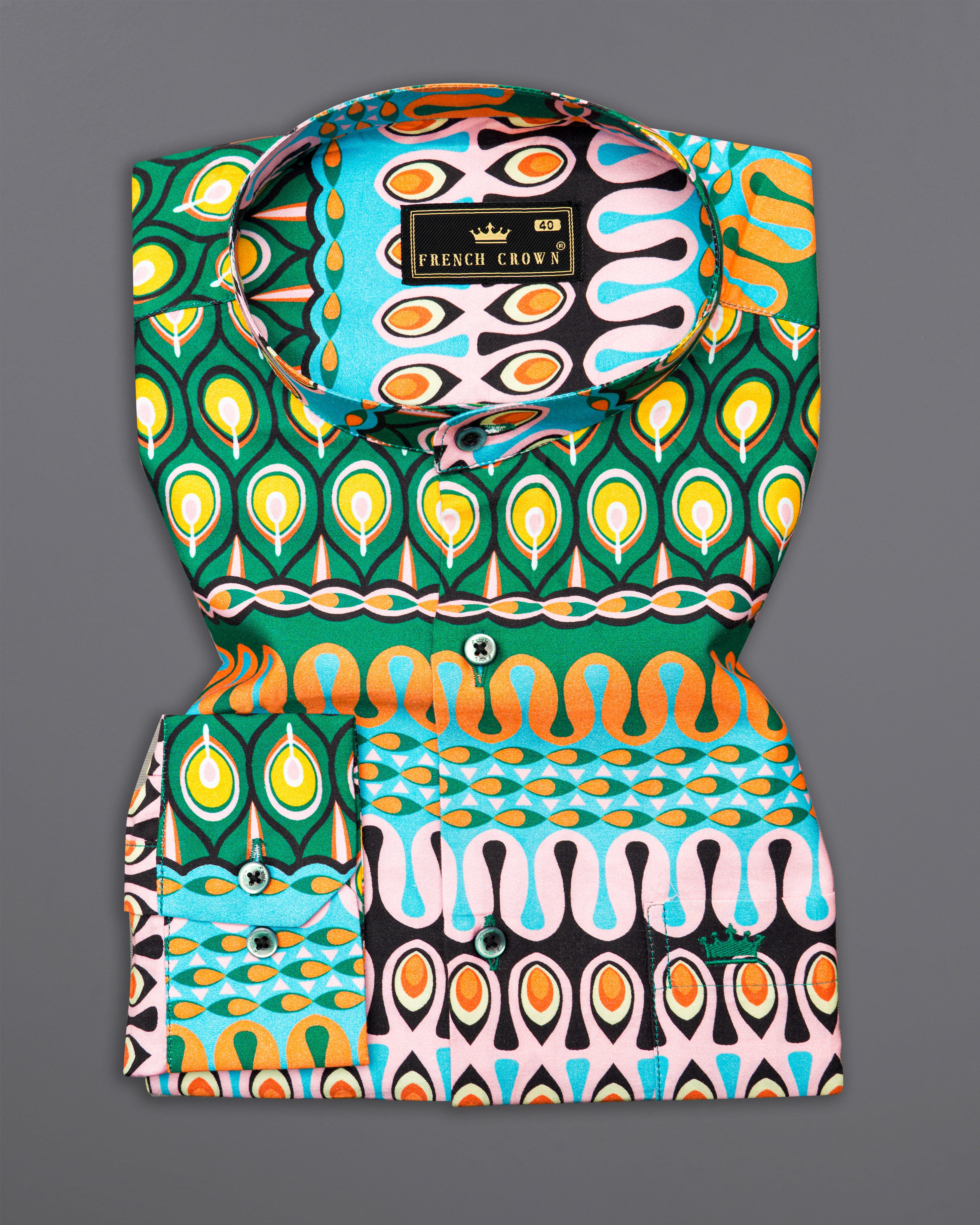 Aquamarine Green with Cantaloupe Orange Multicolour Ankara Pattern Super Soft Premium Cotton Shirt 9924-M-GR-38, 9924-M-GR-H-38, 9924-M-GR-39, 9924-M-GR-H-39, 9924-M-GR-40, 9924-M-GR-H-40, 9924-M-GR-42, 9924-M-GR-H-42, 9924-M-GR-44, 9924-M-GR-H-44, 9924-M-GR-46, 9924-M-GR-H-46, 9924-M-GR-48, 9924-M-GR-H-48, 9924-M-GR-50, 9924-M-GR-H-50, 9924-M-GR-52, 9924-M-GR-H-52