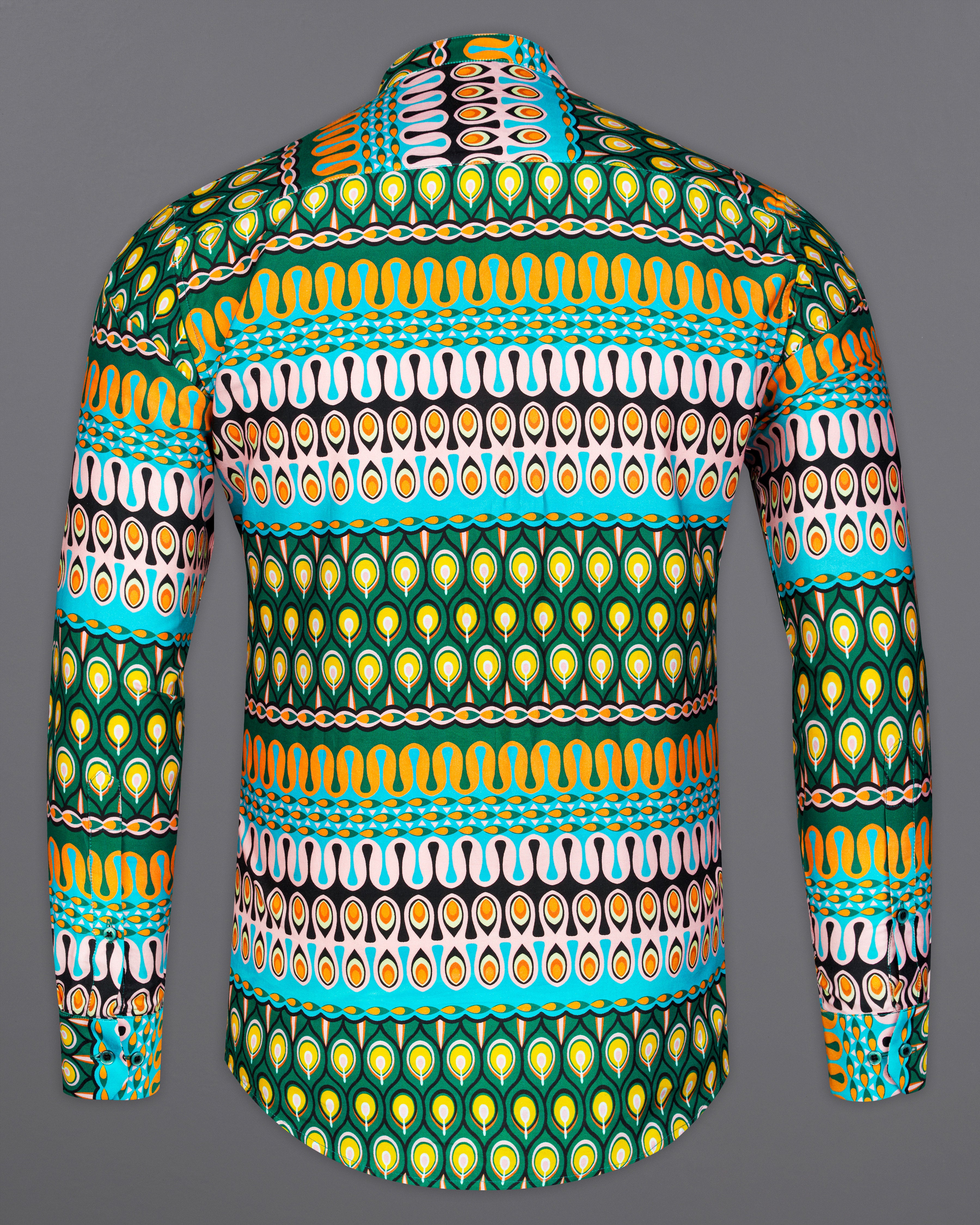 Aquamarine Green with Cantaloupe Orange Multicolour Ankara Pattern Super Soft Premium Cotton Shirt 9924-M-GR-38, 9924-M-GR-H-38, 9924-M-GR-39, 9924-M-GR-H-39, 9924-M-GR-40, 9924-M-GR-H-40, 9924-M-GR-42, 9924-M-GR-H-42, 9924-M-GR-44, 9924-M-GR-H-44, 9924-M-GR-46, 9924-M-GR-H-46, 9924-M-GR-48, 9924-M-GR-H-48, 9924-M-GR-50, 9924-M-GR-H-50, 9924-M-GR-52, 9924-M-GR-H-52