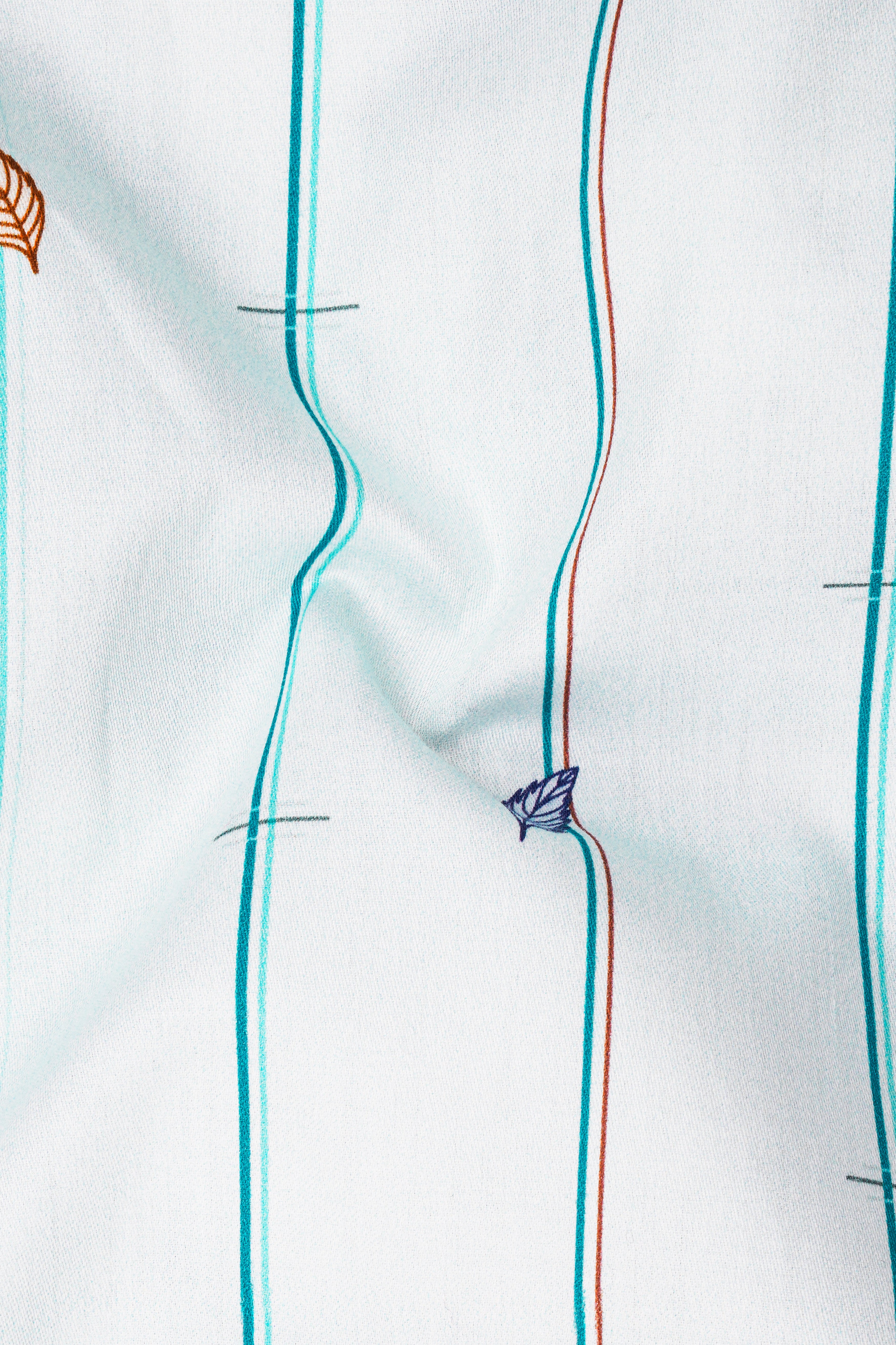 Iceberg Light Green Striped Super Soft Premium Cotton Shirt