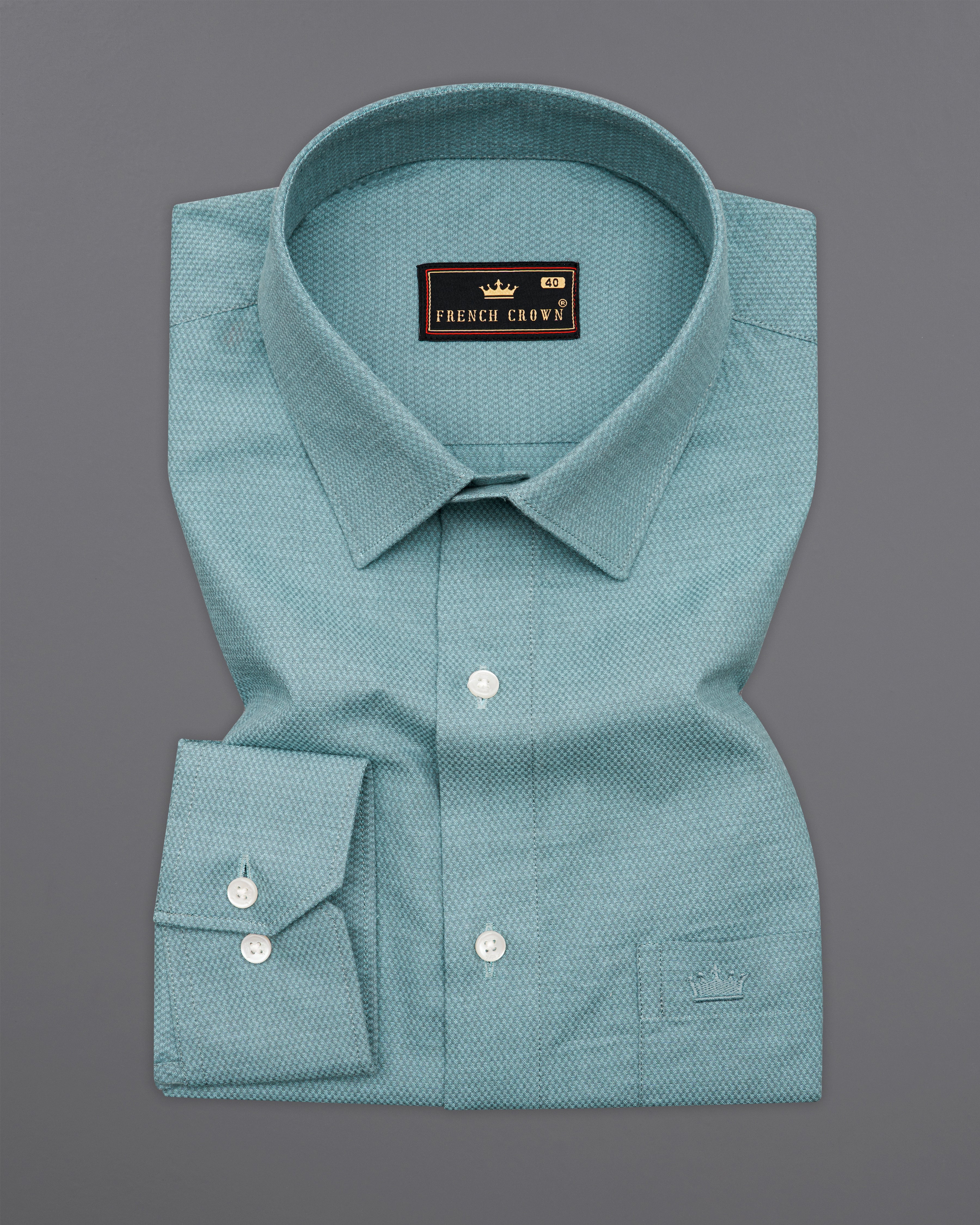 Horizon Green Dobby Textured Premium Giza Cotton Shirt 9949-38, 9949-H-38, 9949-39, 9949-H-39, 9949-40, 9949-H-40, 9949-42, 9949-H-42, 9949-44, 9949-H-44, 9949-46, 9949-H-46, 9949-48, 9949-H-48, 9949-50, 9949-H-50, 9949-52, 9949-H-52