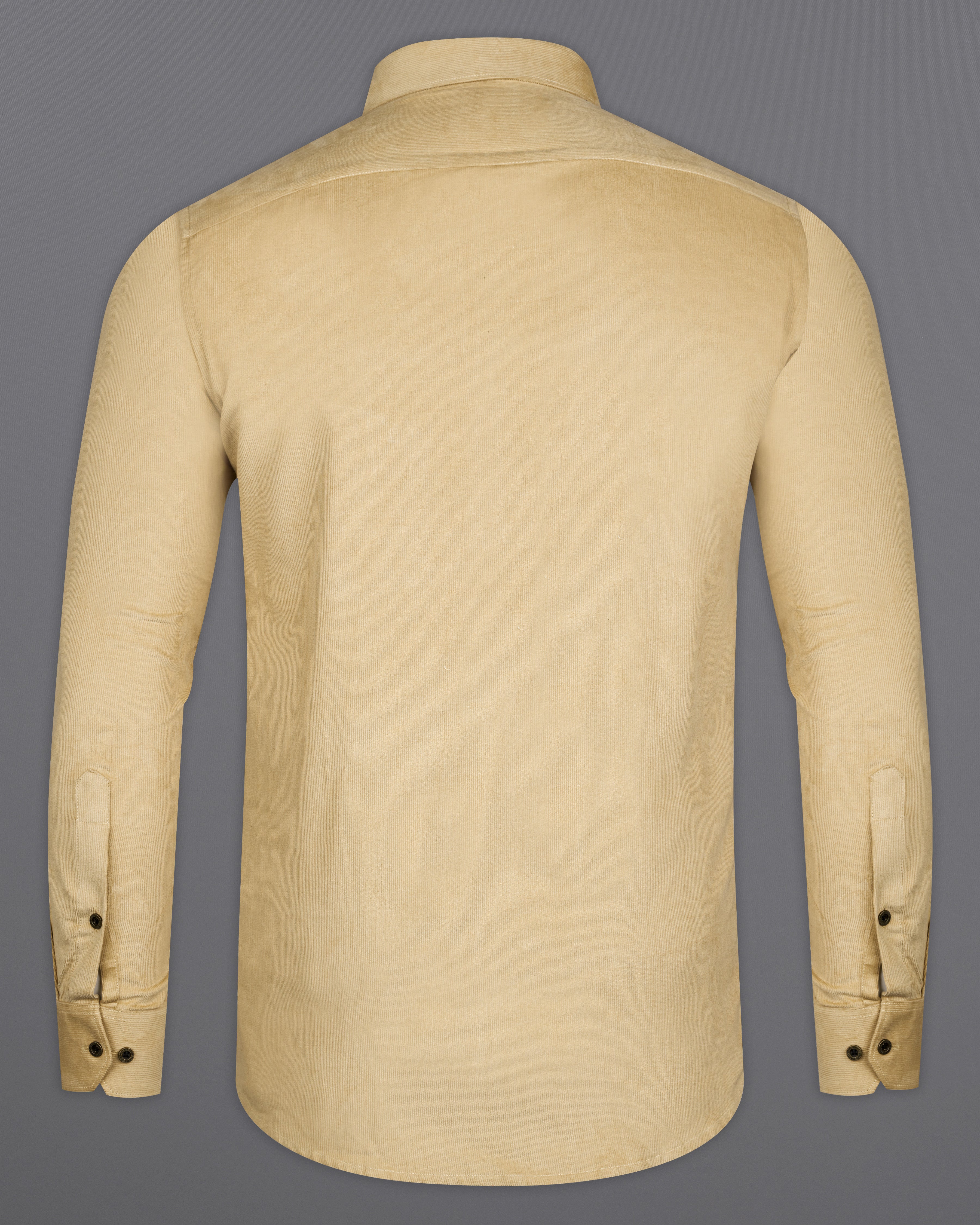 Brandy Brown Corduroy Designer Overshirt/Shacket With Zipper Fastening
