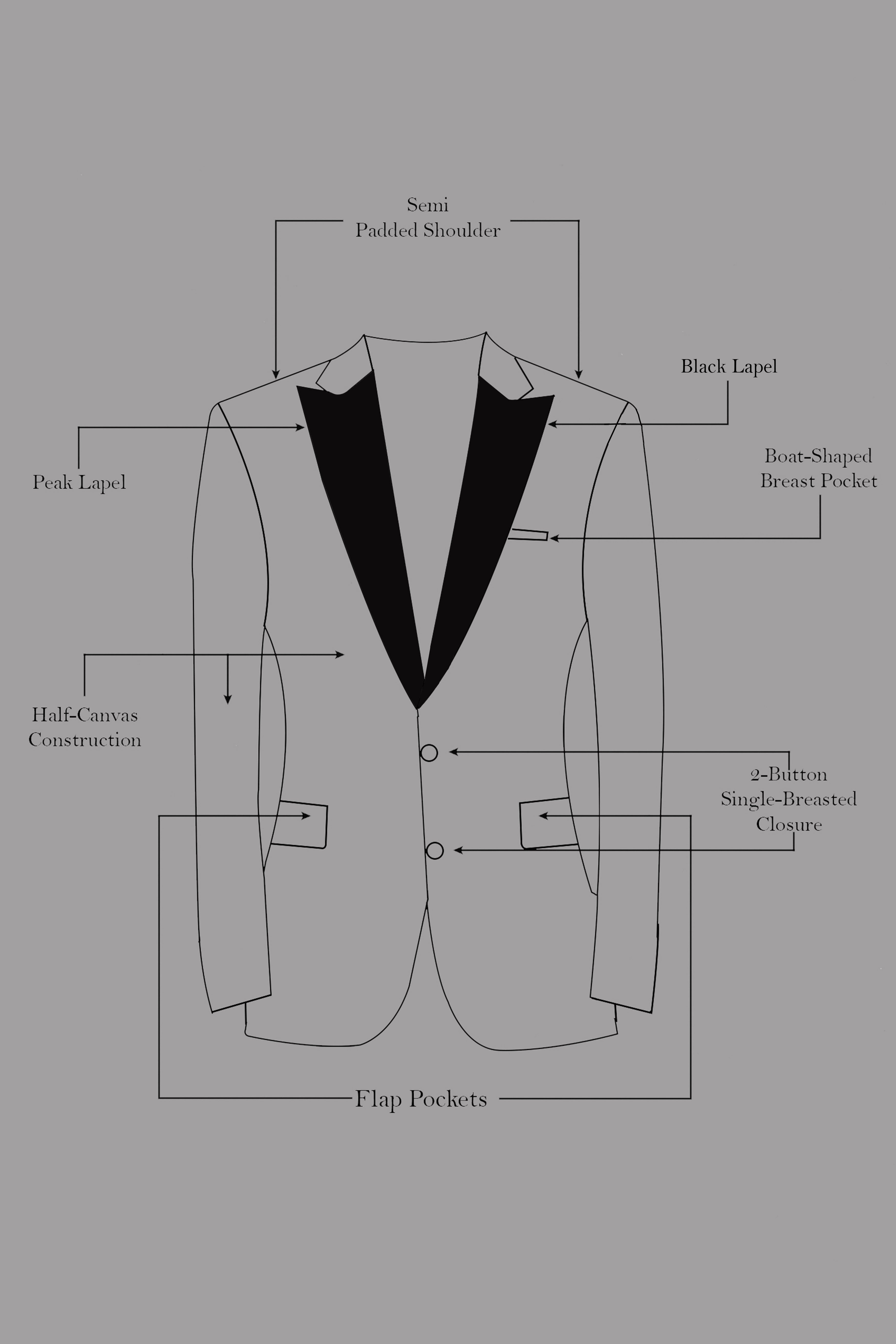 CrimsonAce-Cherry Red Solid Wool Rich Peak Lapel Tuxedo Suit