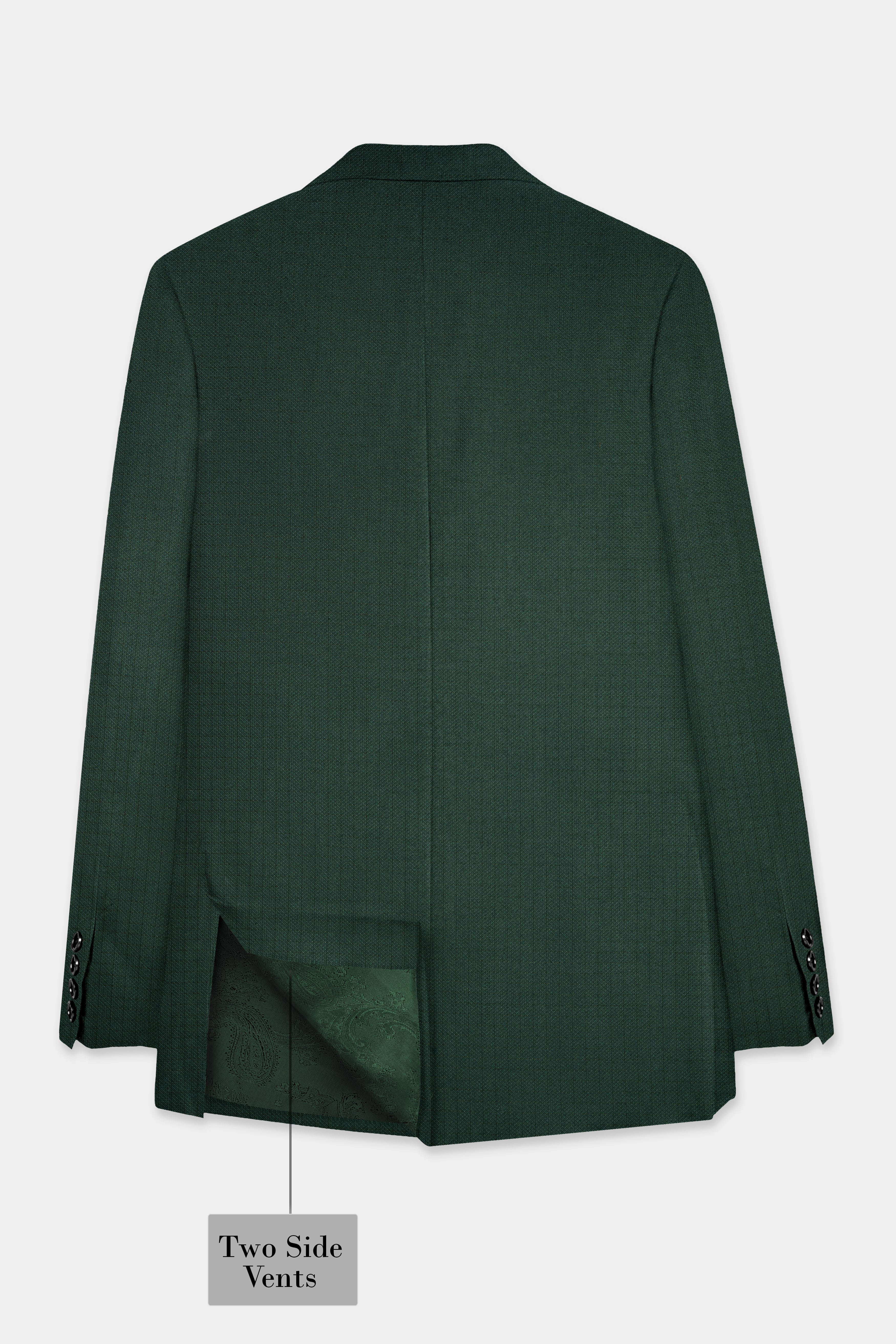 Everglade Green Micro Checkered Wool Rich Blazer
