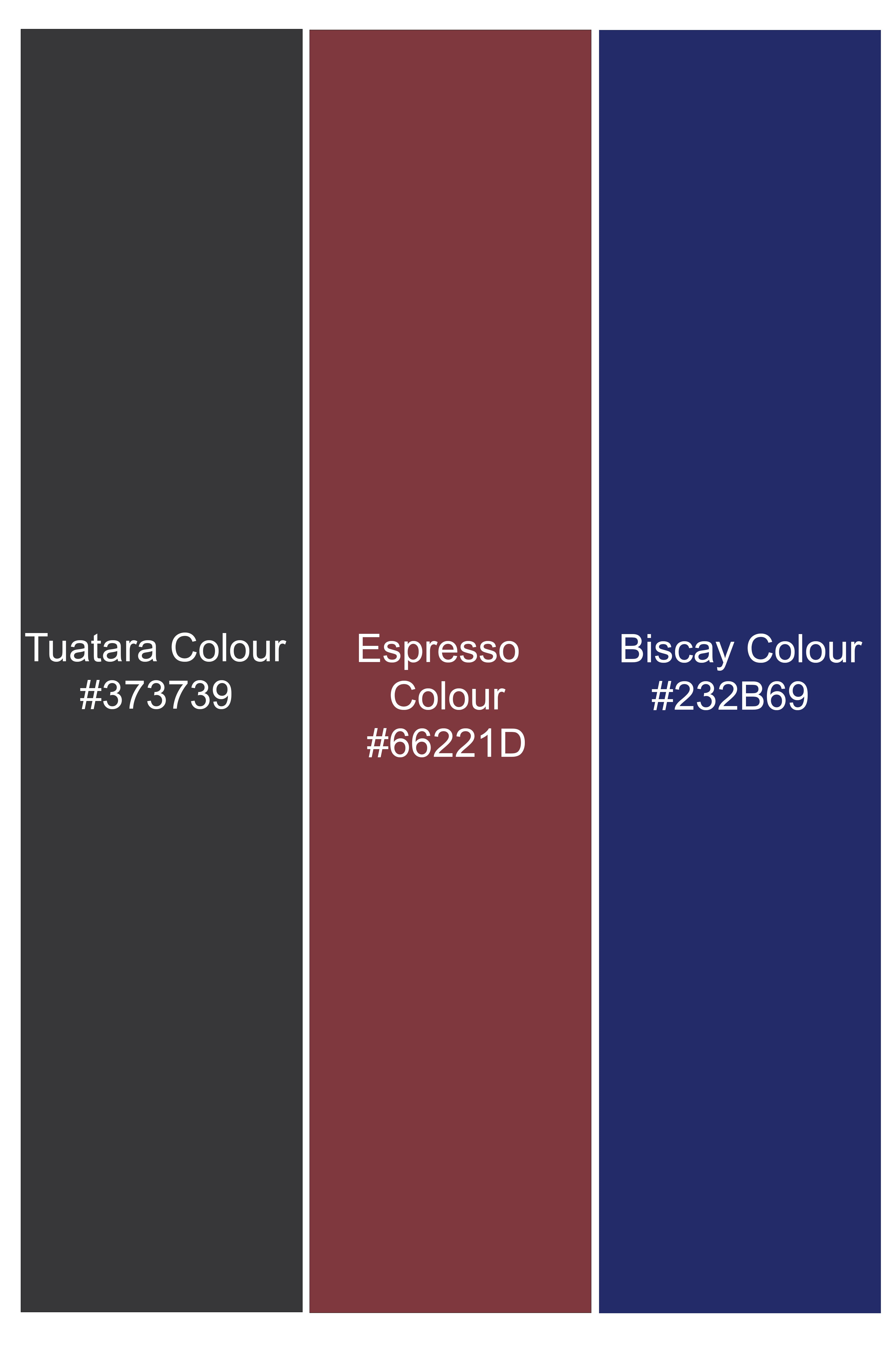 Tuatara Gray Multicolour Plaid Double Breasted Tweed Blazer