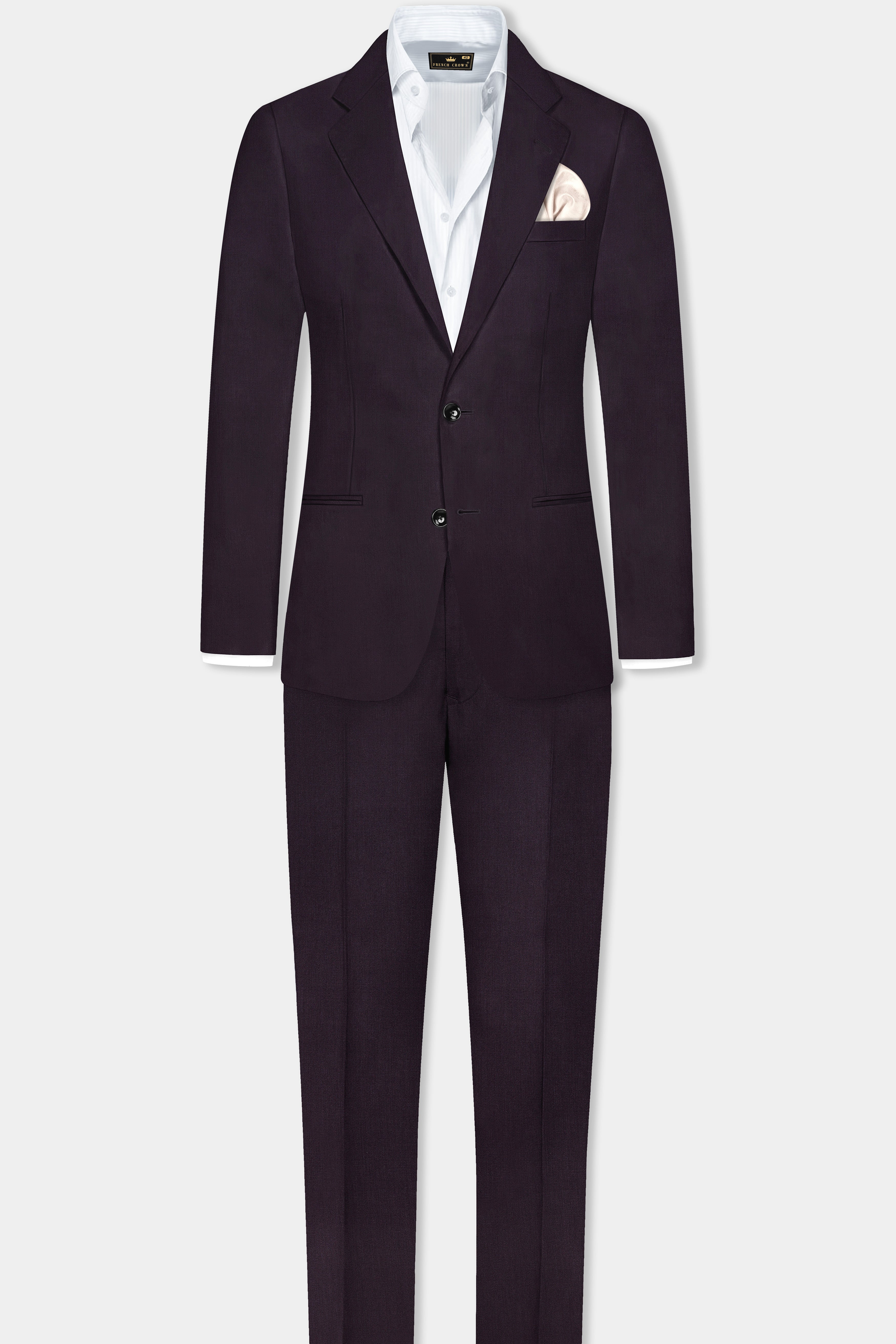 Gondola Purple Wool Blend Single Breasted Blazer