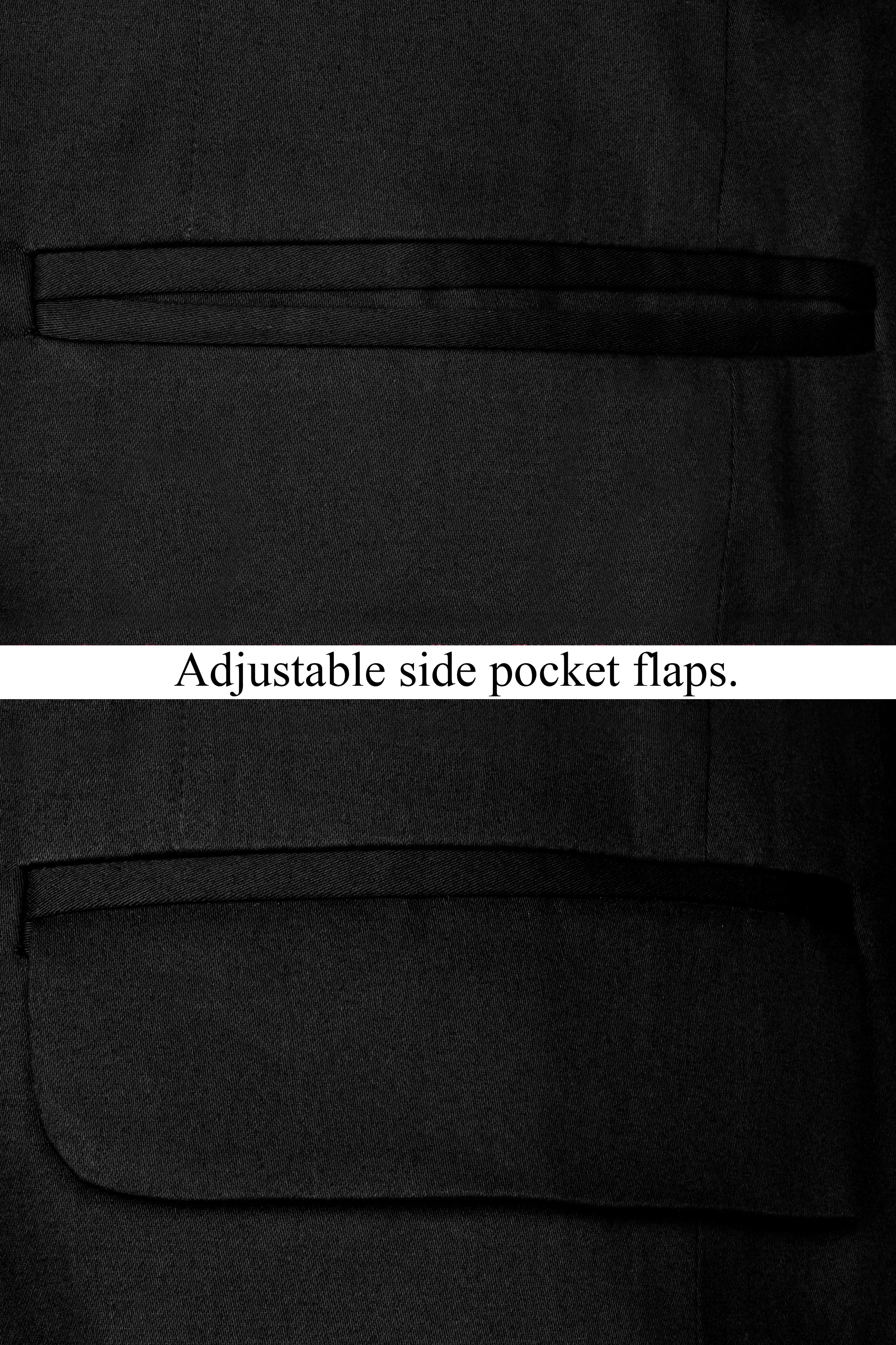 Jade Black Solid Stretchable Premium Cotton traveler Blazer
