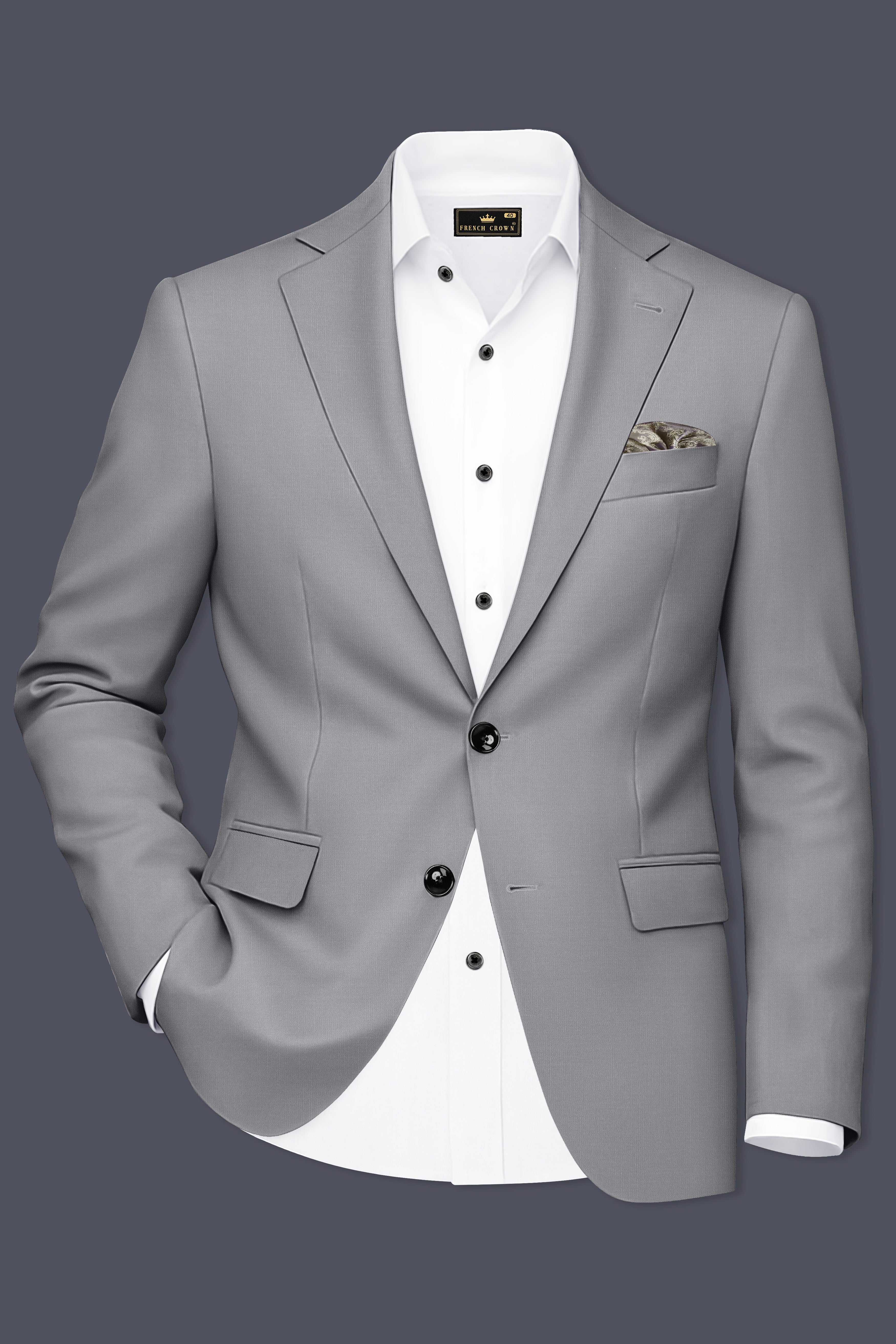 French Gray Premium Cotton Blazer