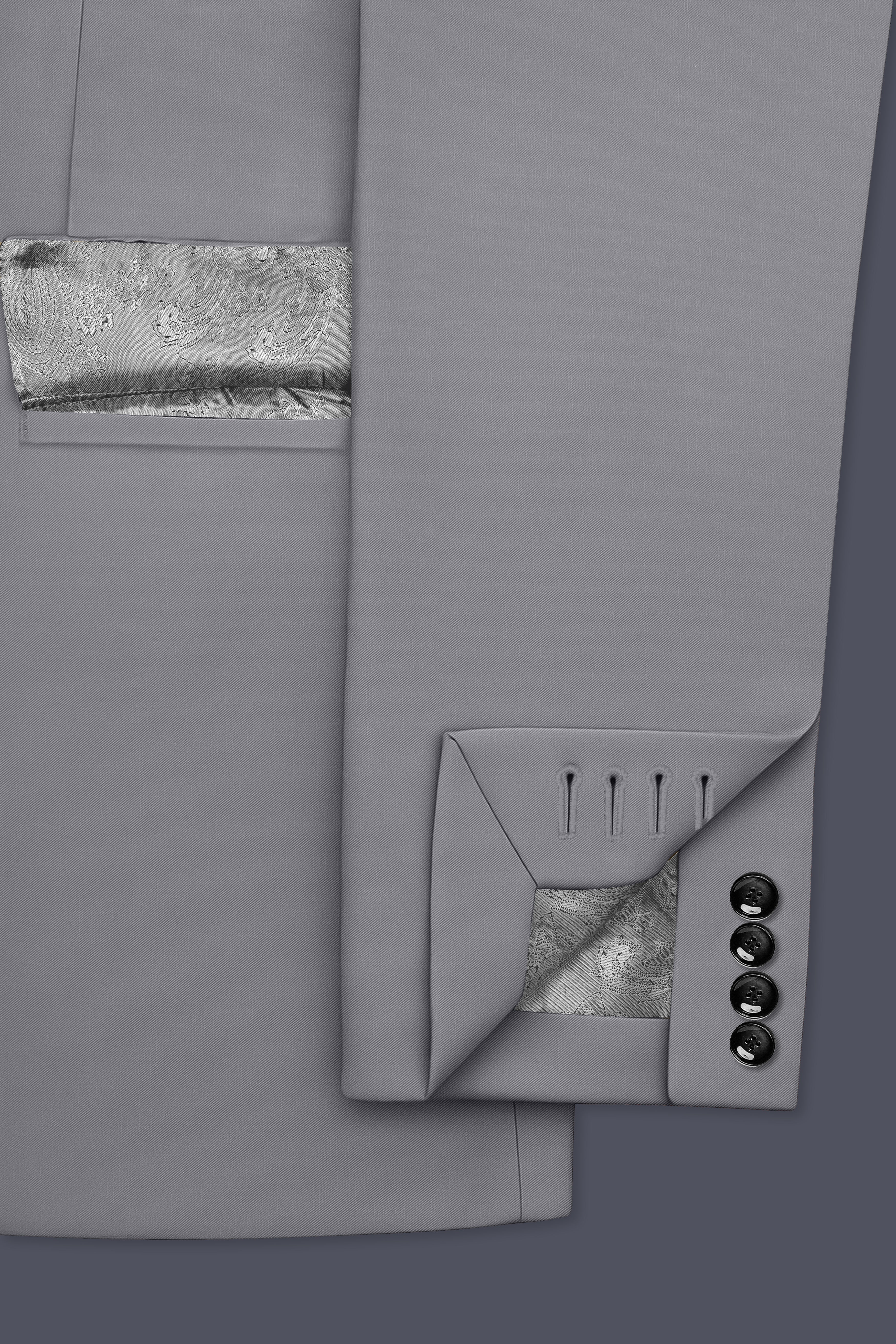 French Gray Premium Cotton Blazer