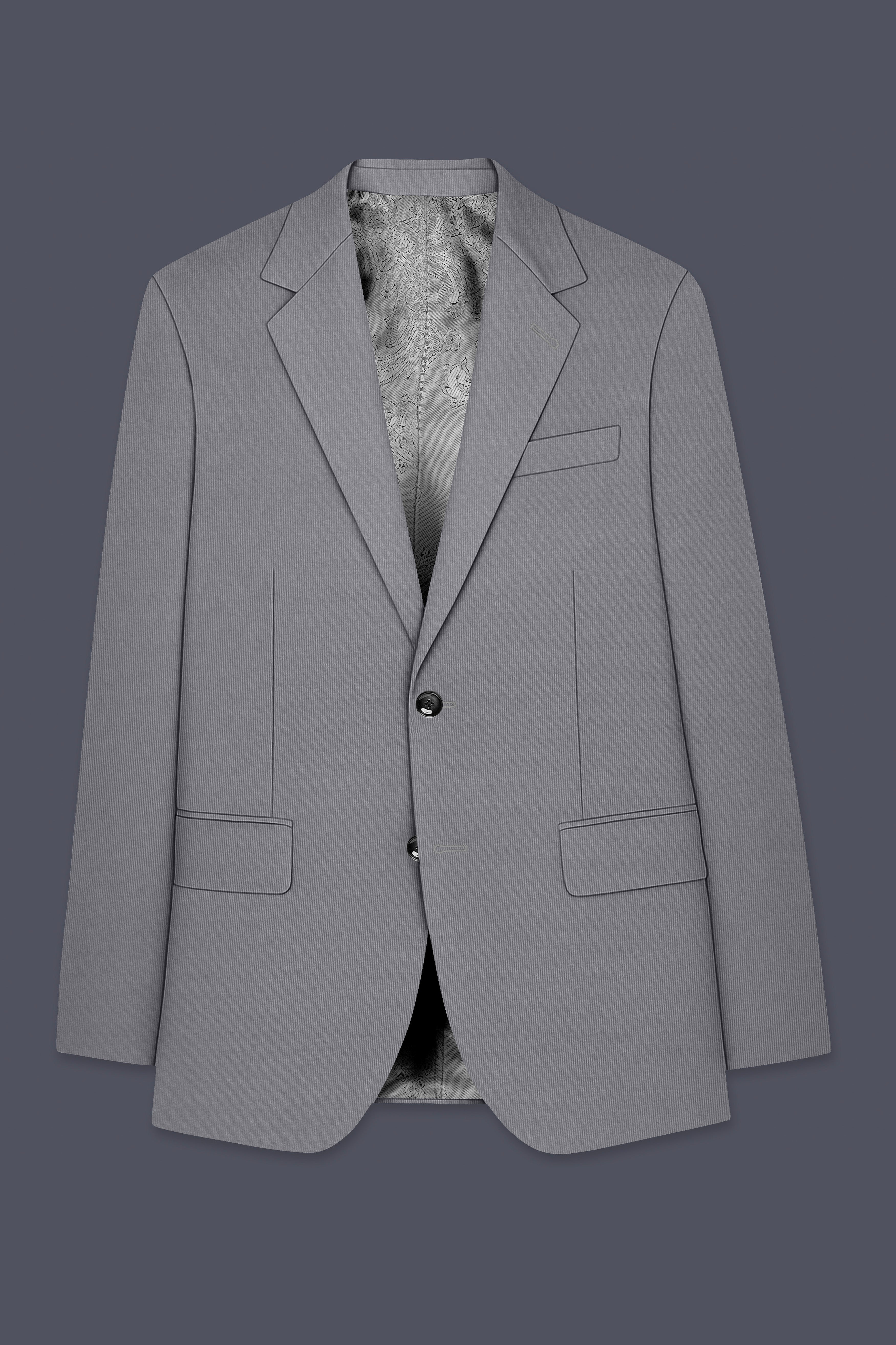 French Gray Premium Cotton Blazer
