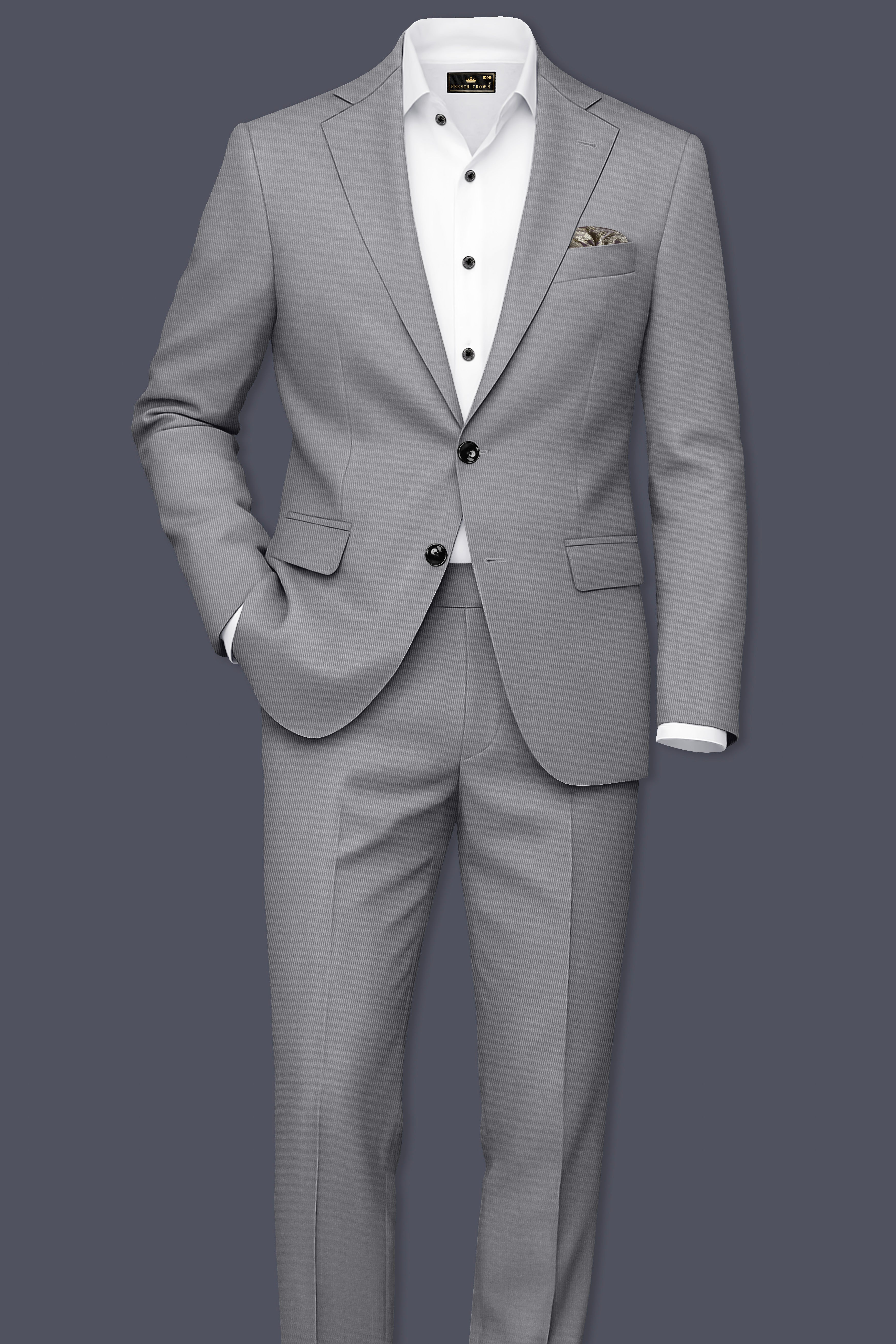 French Gray Premium Cotton Blazer