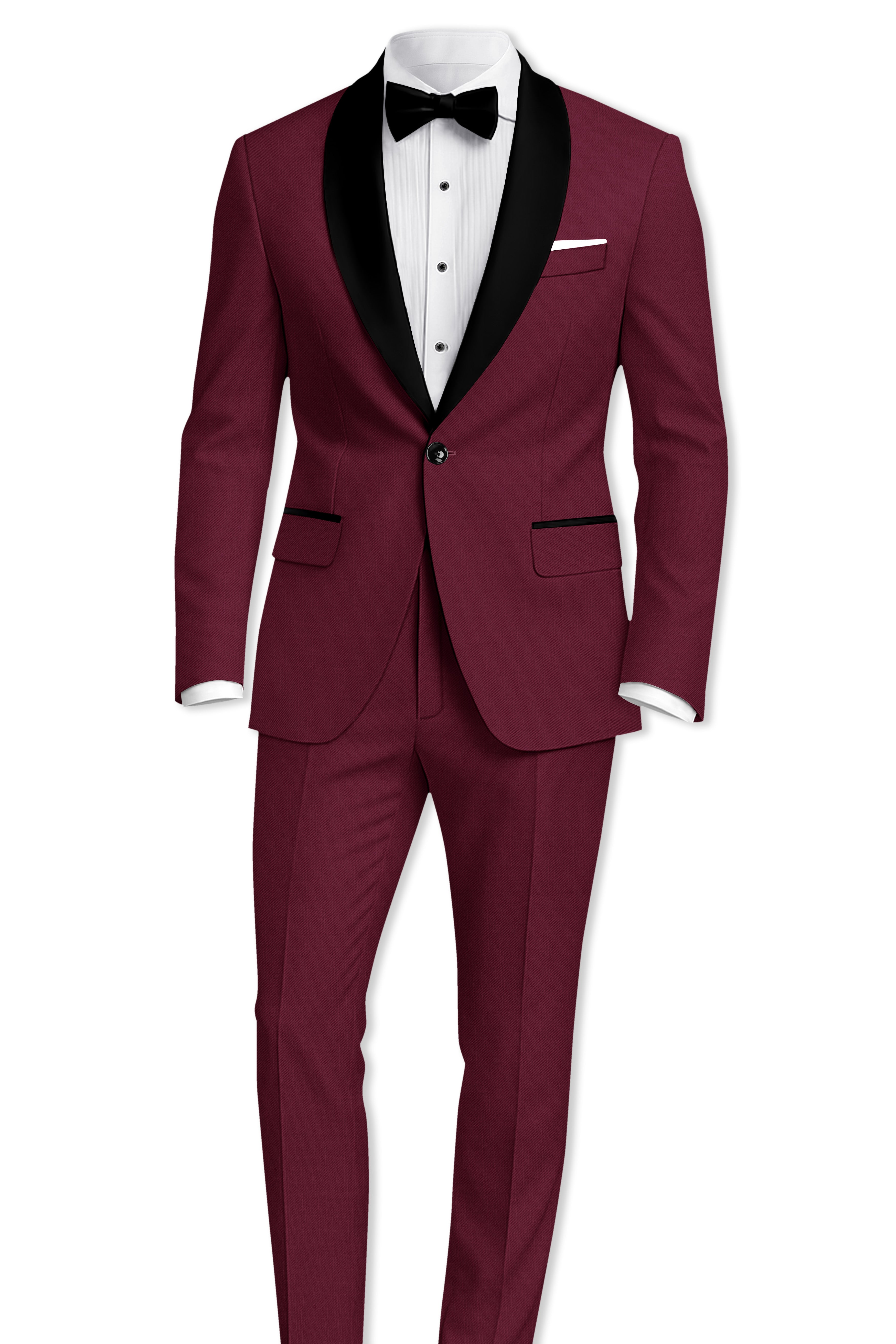 Heath Red Wool Rich Tuxedo Blazer