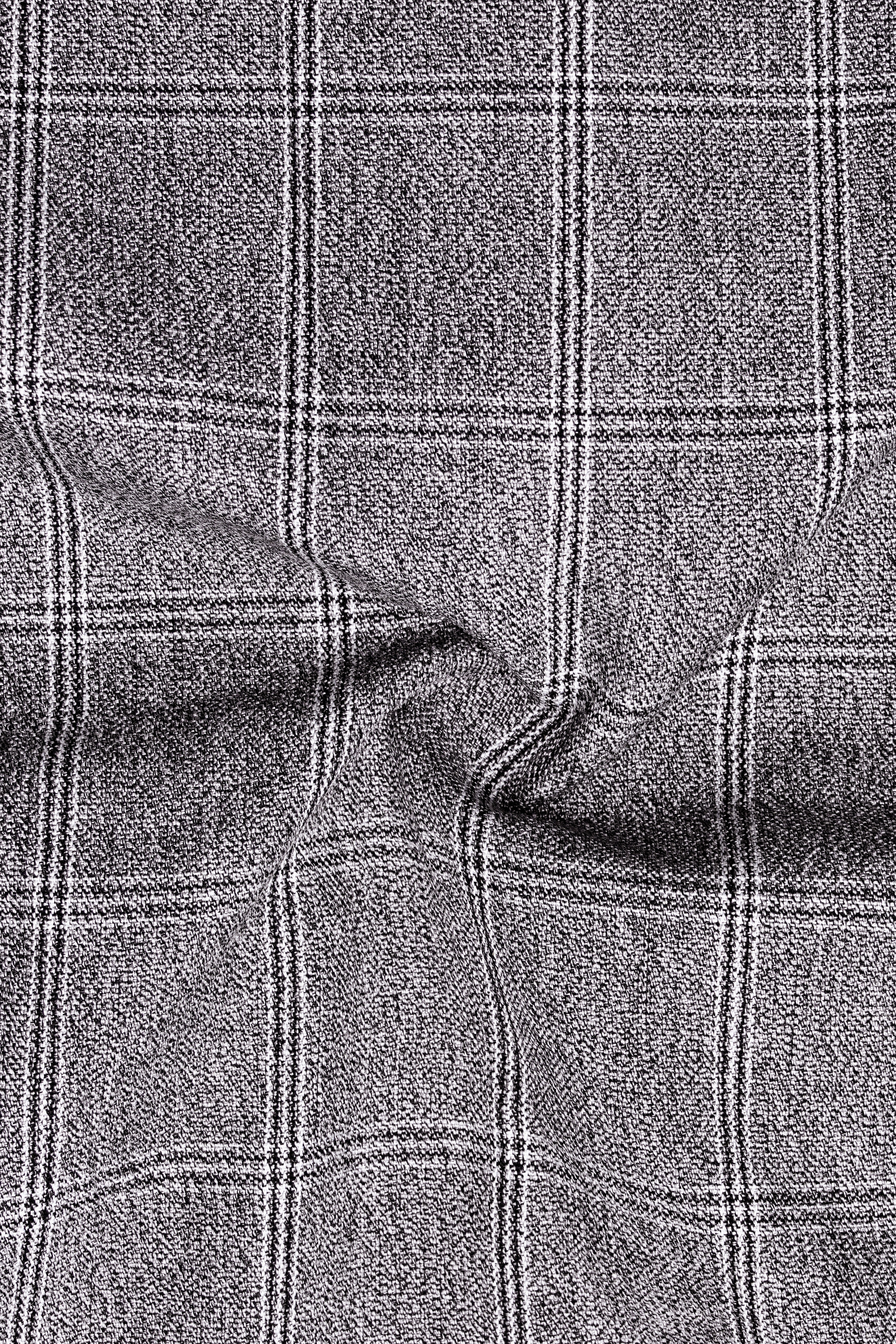 Manatee Grey windowpane Wool Rich Blazer