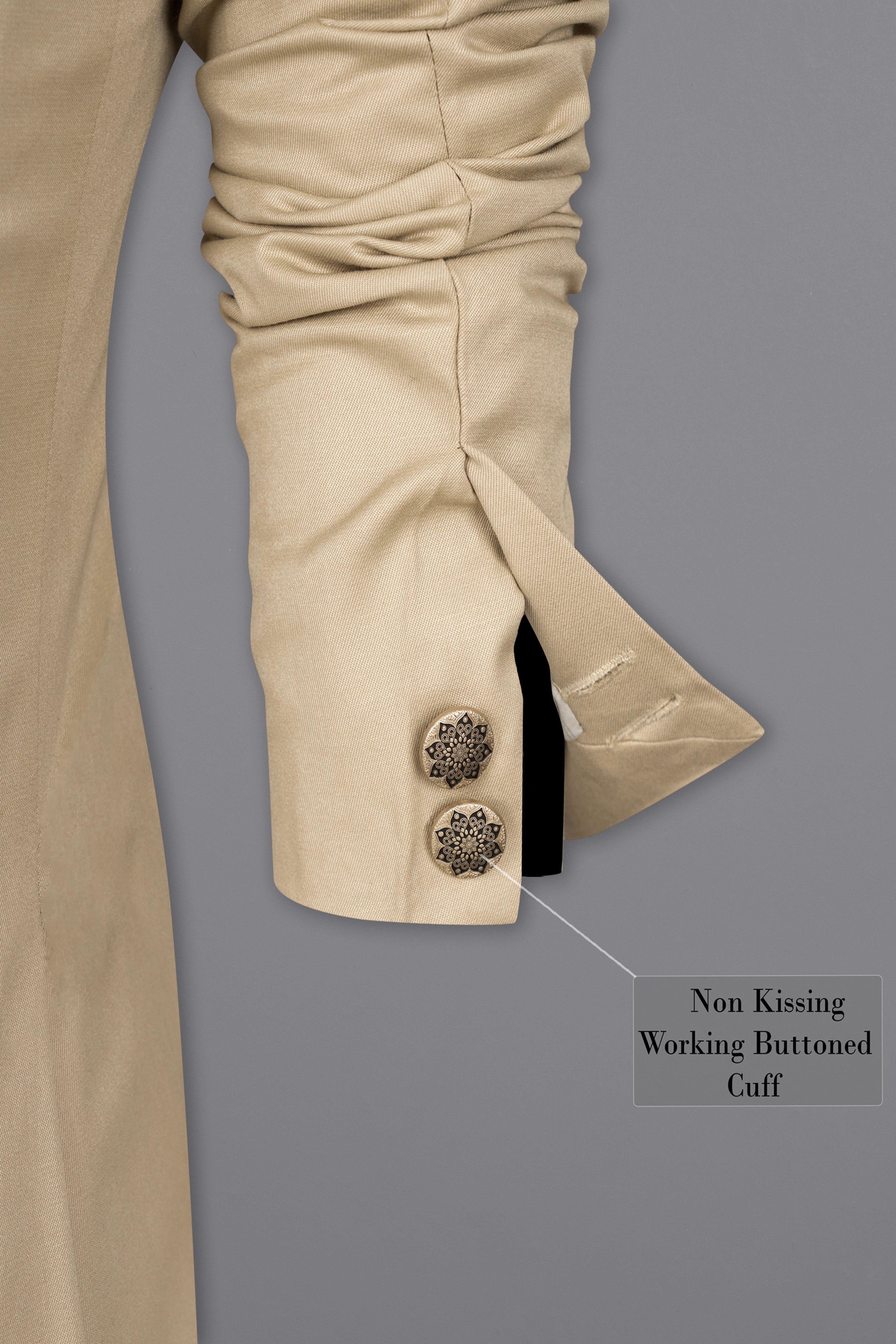 Calico Cream Subtle Sheen Designer Blazer