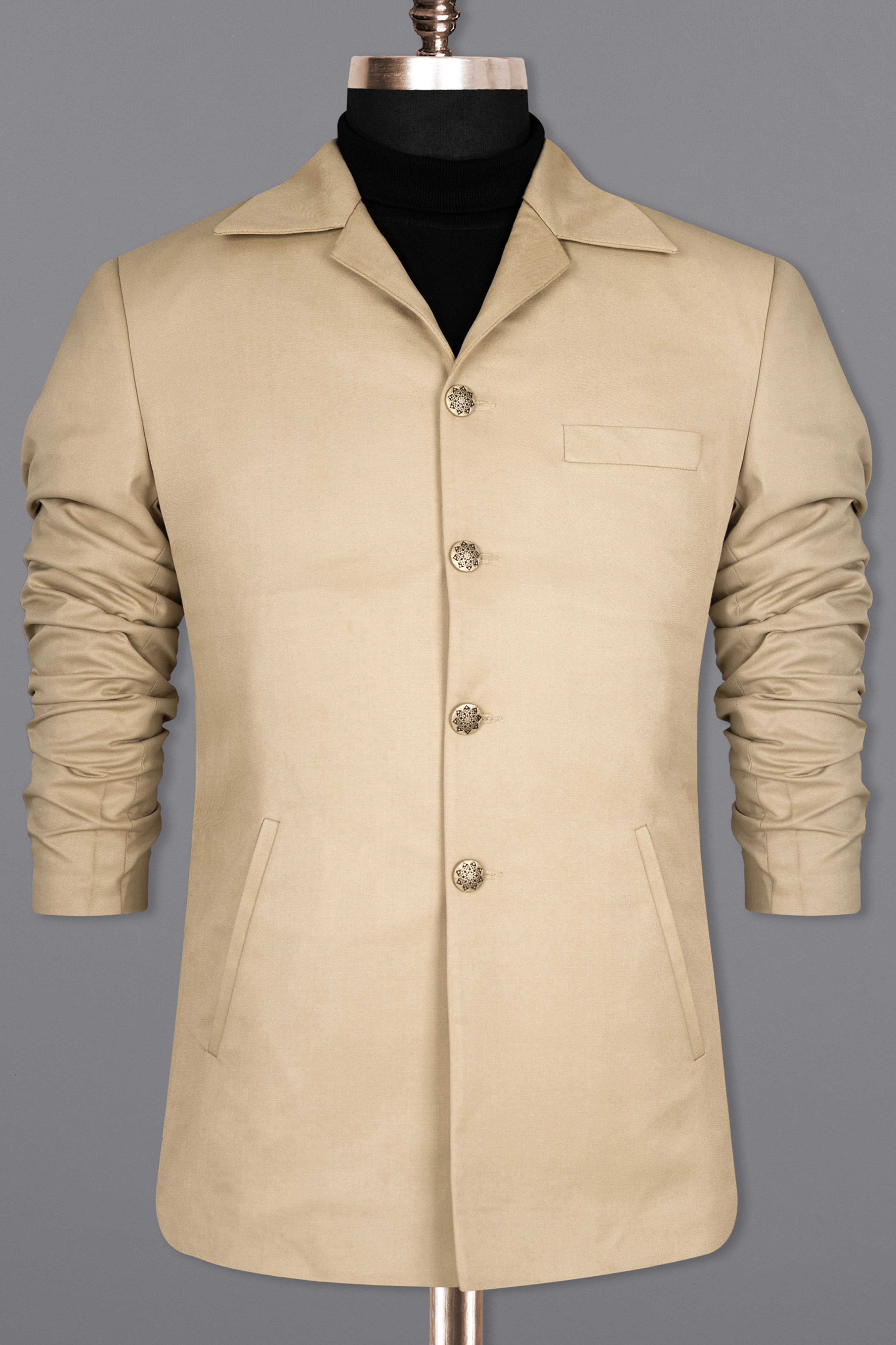 Calico Cream Subtle Sheen Designer Blazer