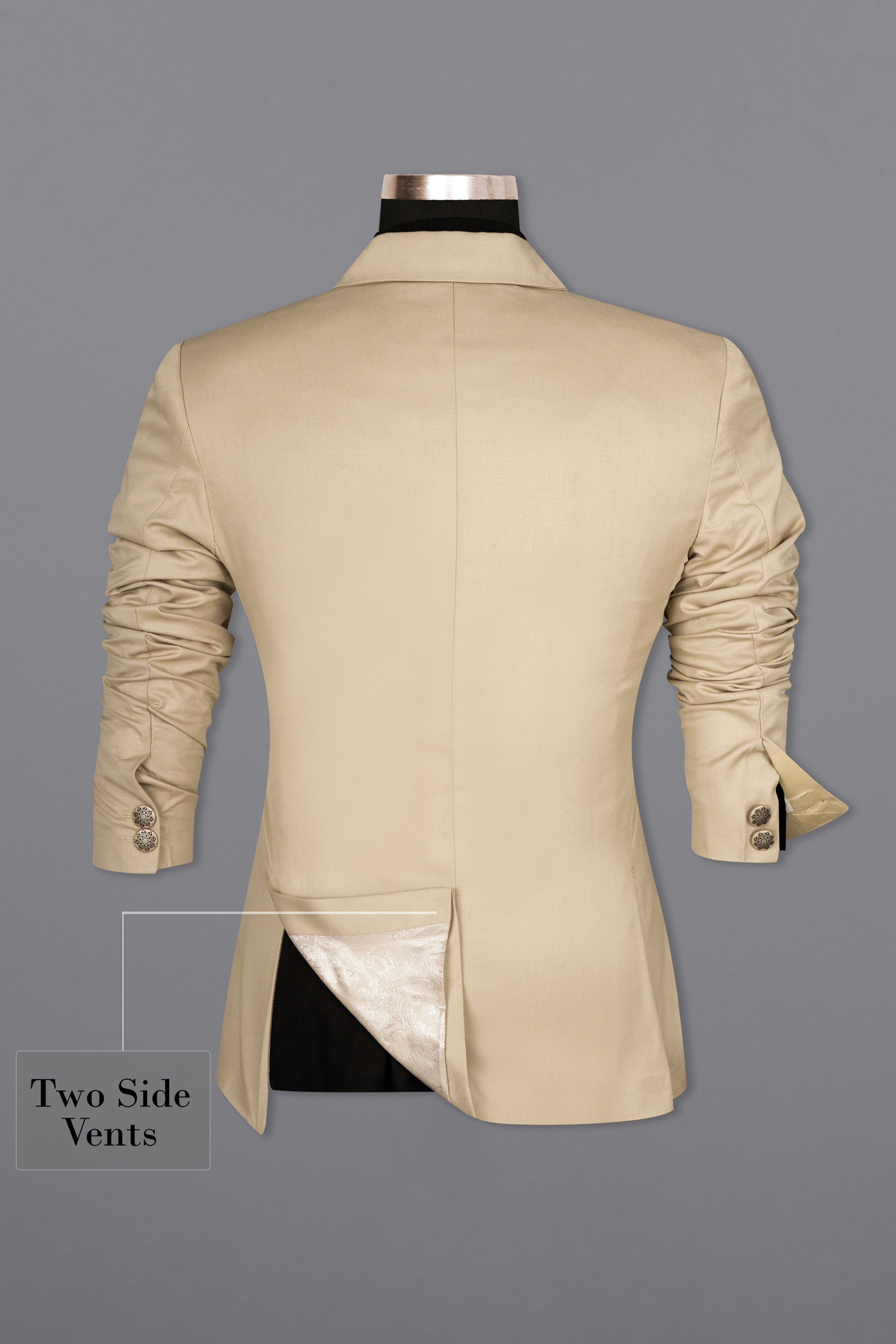 Calico Cream Subtle Sheen Designer Blazer