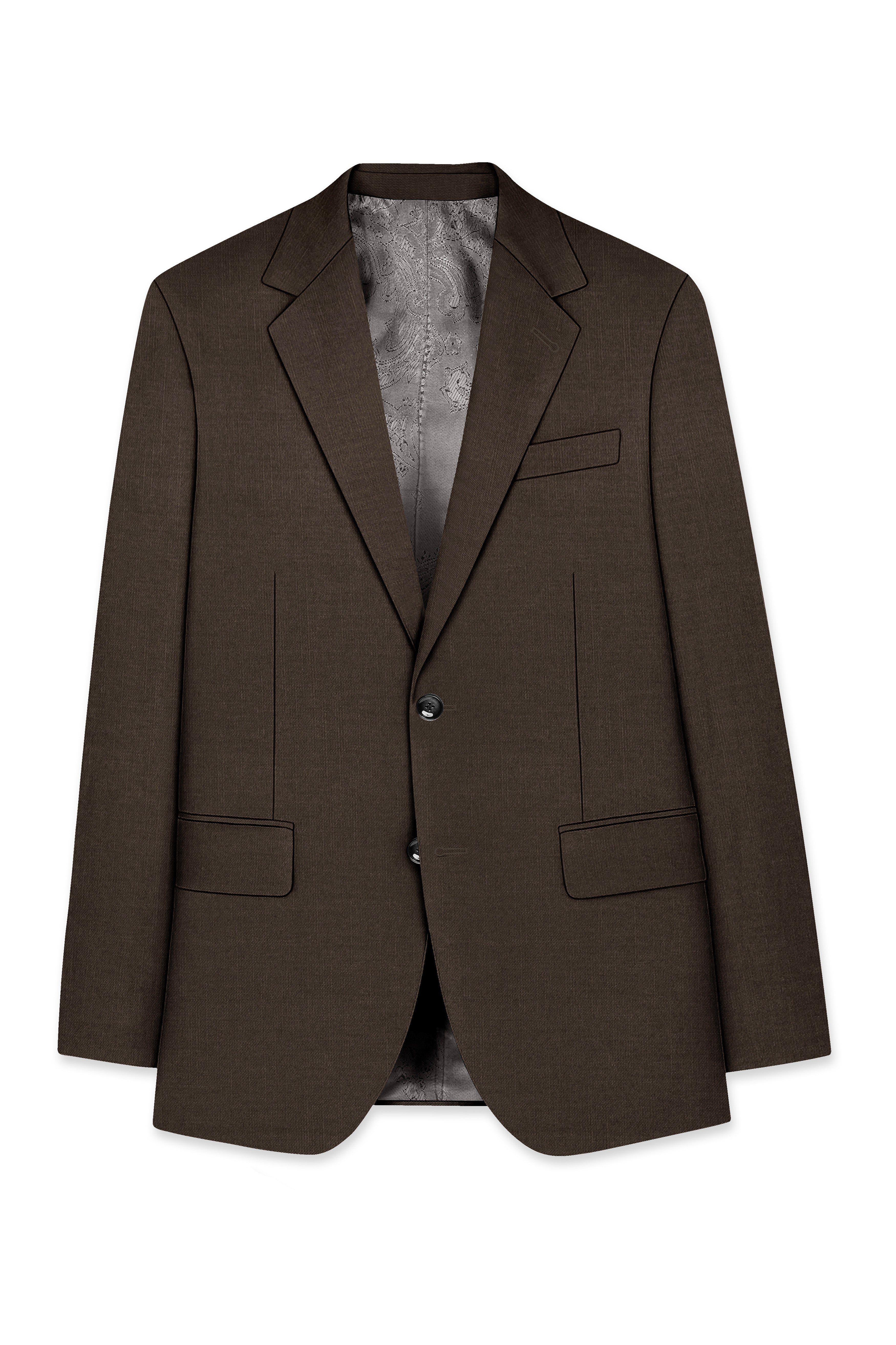 Don Juan Brown Wool Rich Blazer