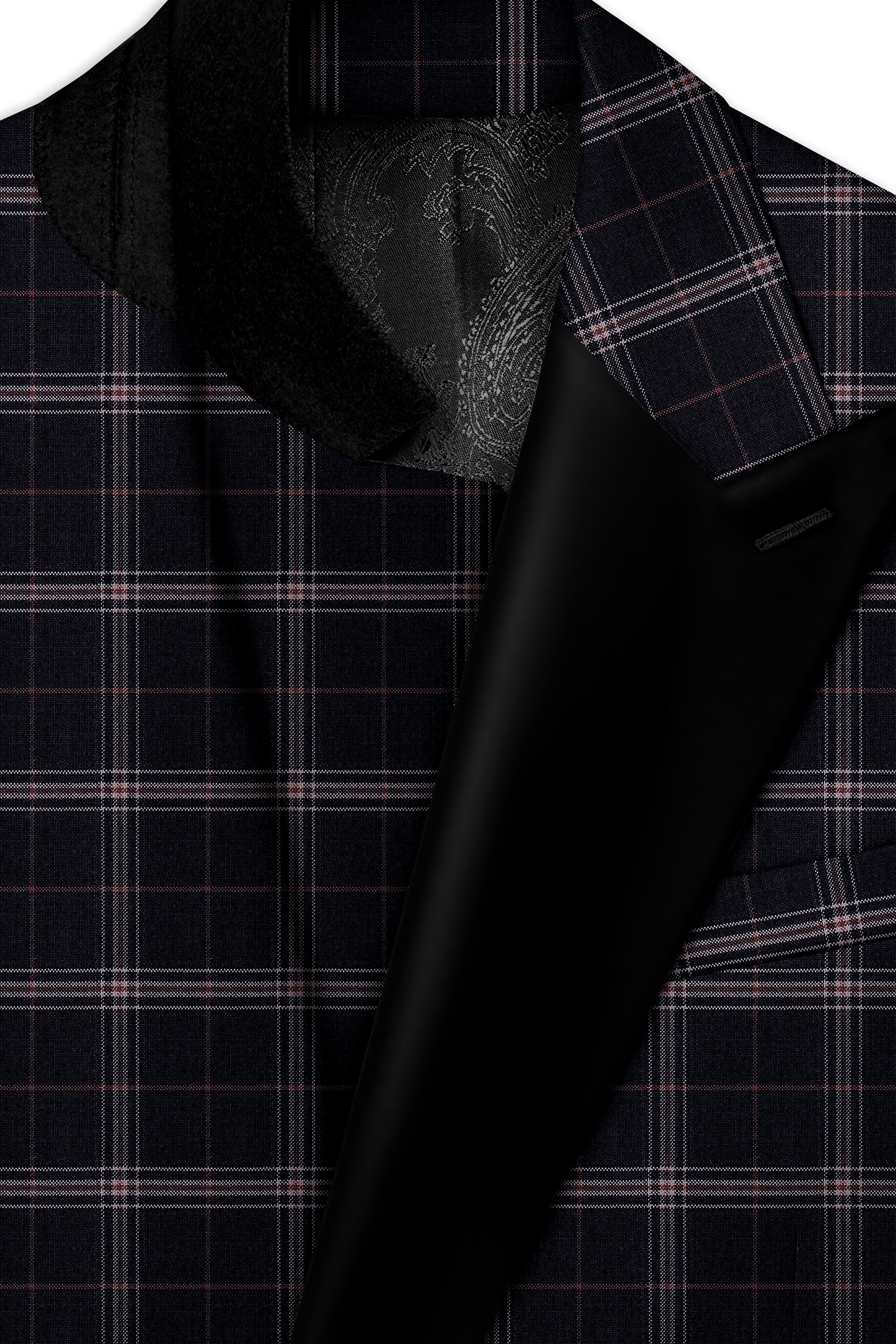 Mind Shaft Black Plaid Woolrich Tuxedo Blazer