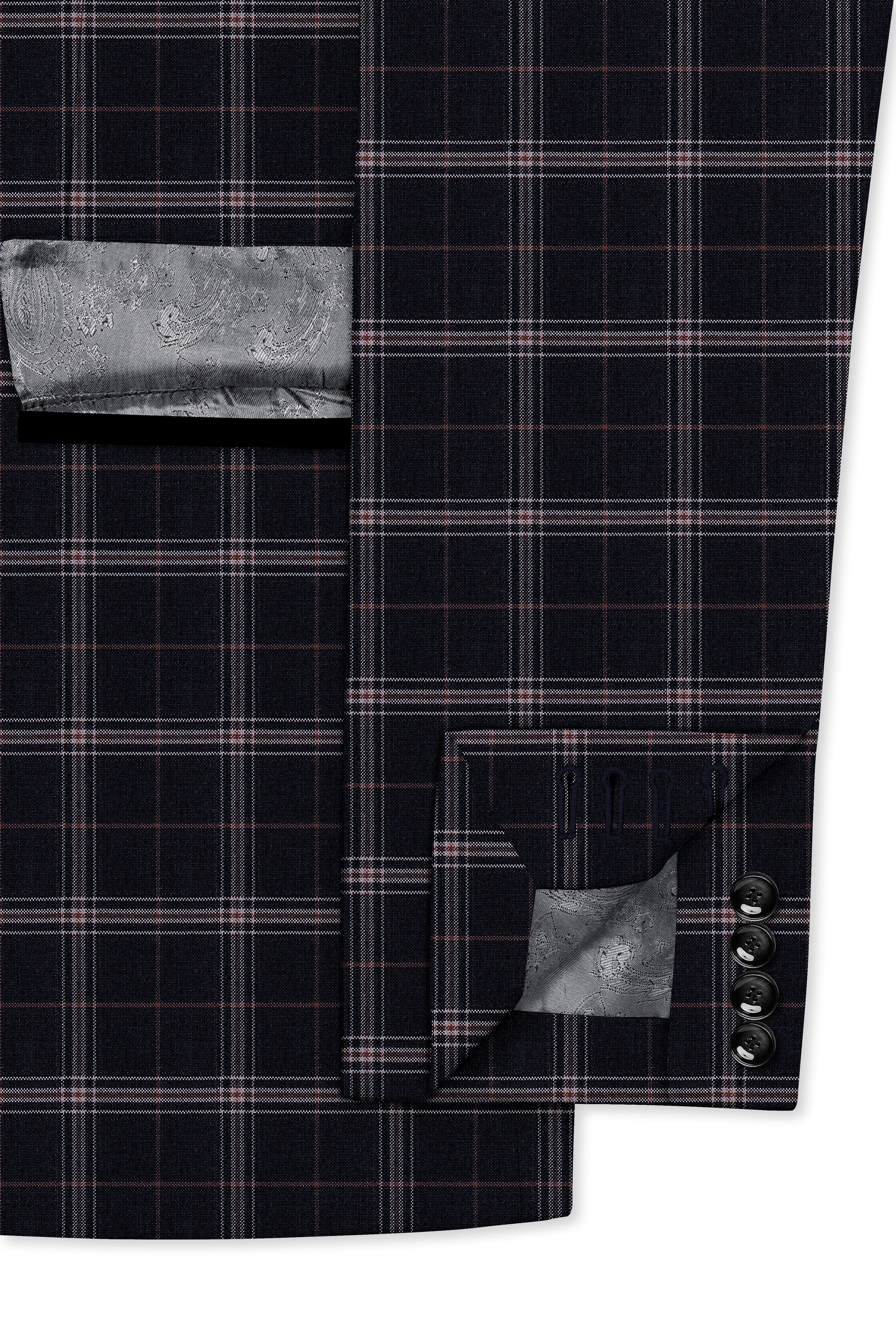 Mind Shaft Black Plaid Woolrich Tuxedo Blazer