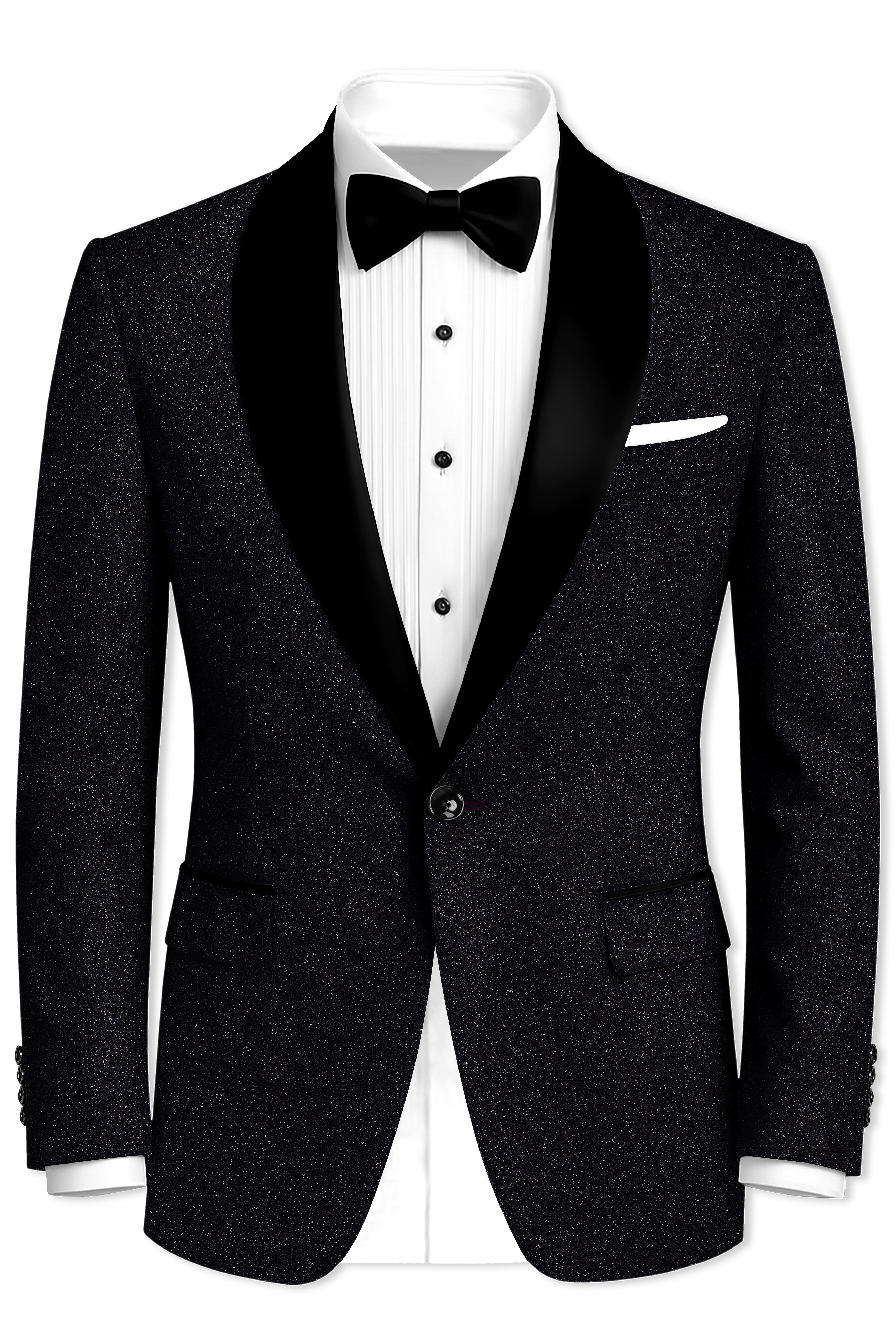 Jade Black Designer Tuxedo Blazer