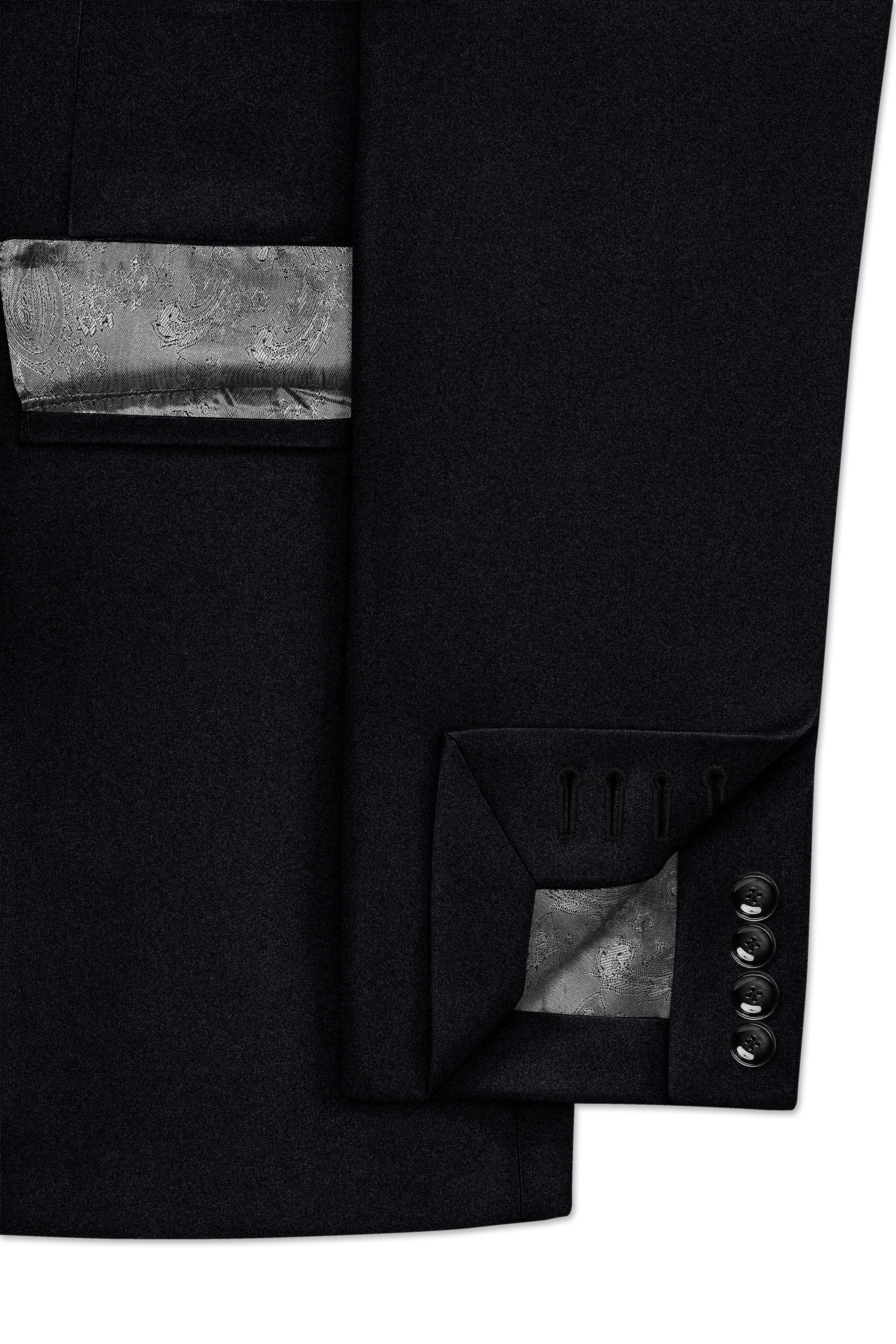 Jade Black Designer Tuxedo Blazer