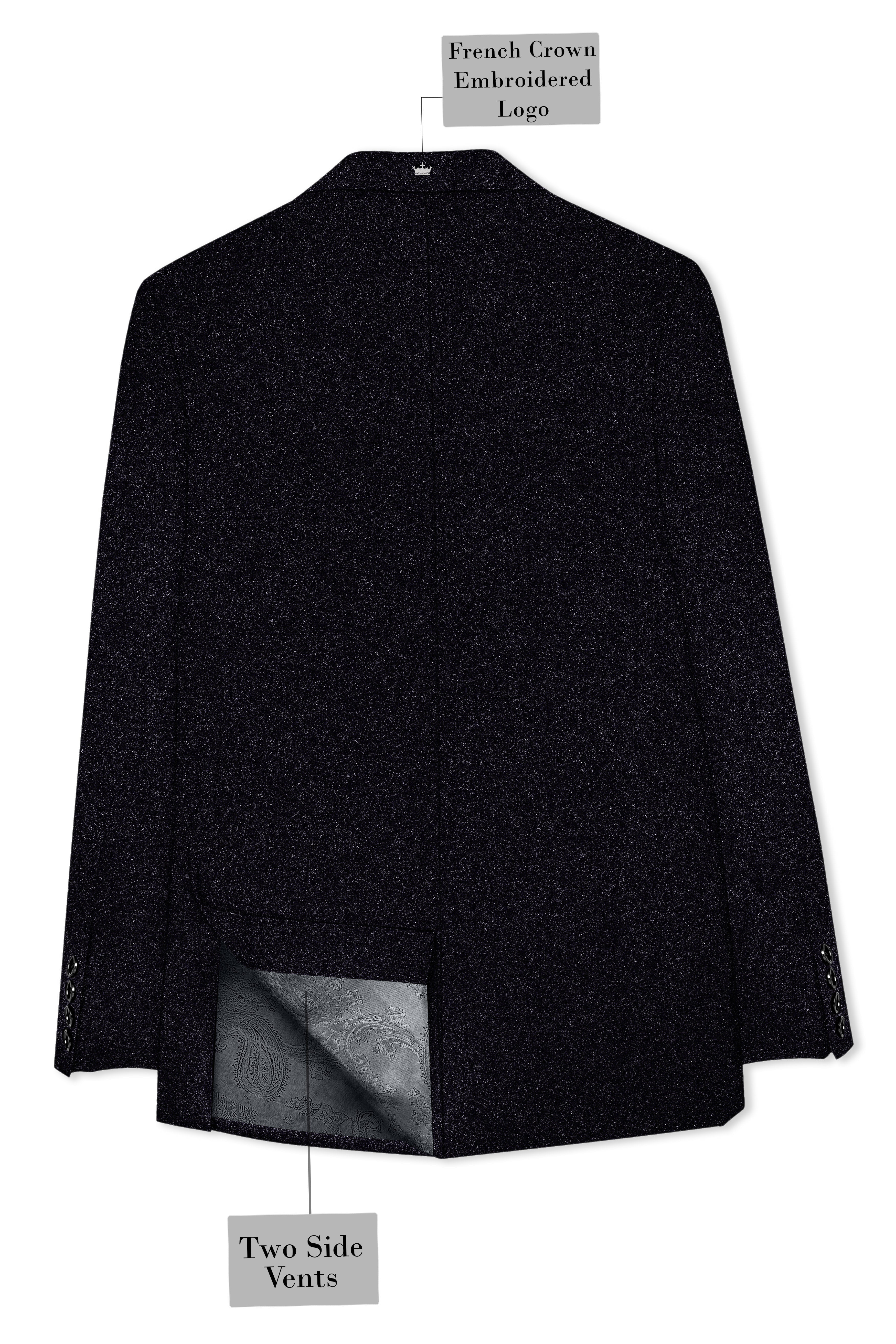 Jade Black Designer Tuxedo Blazer