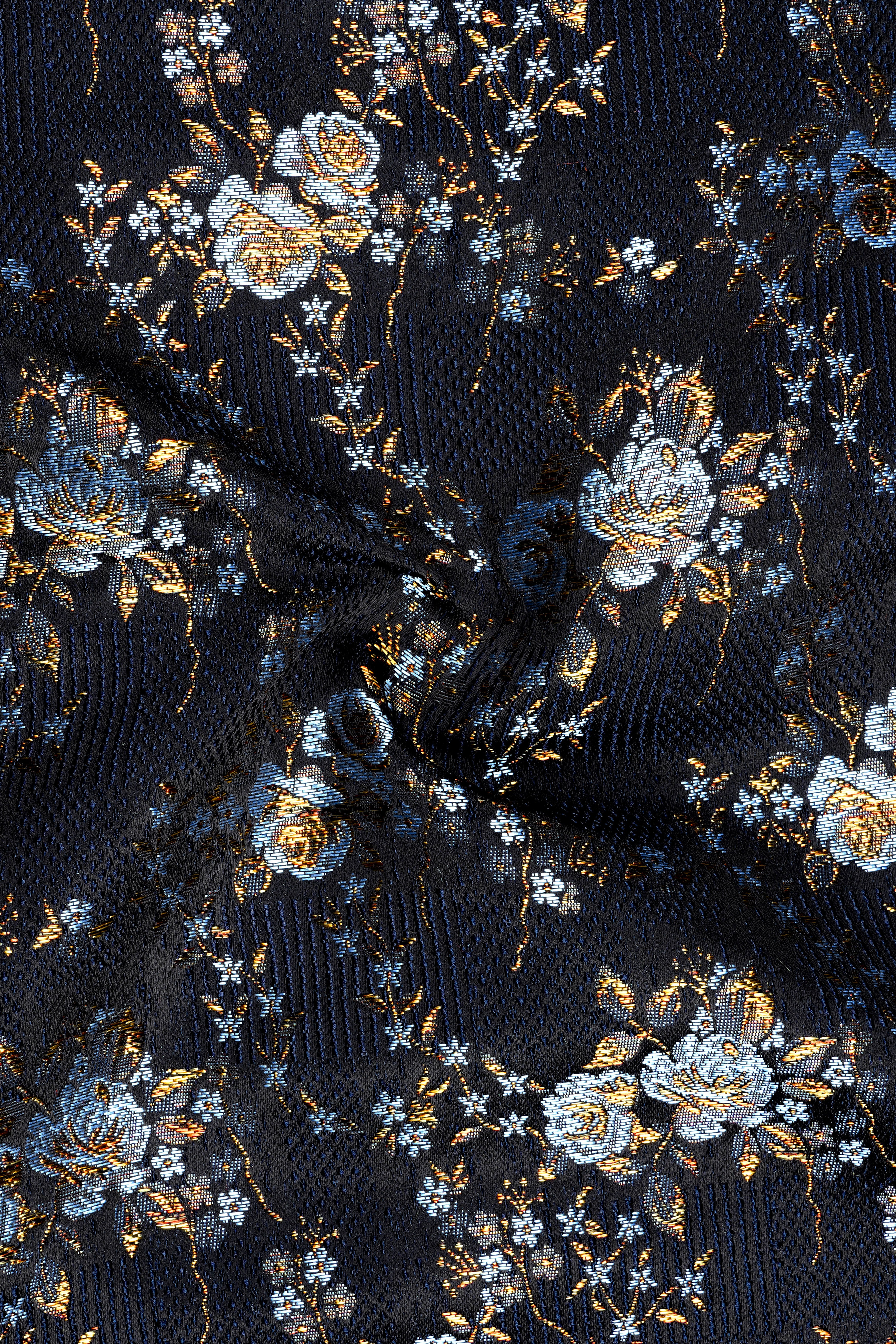 Storm Dust Floral Textured Cross Placket Bandhgala Designer Blazer