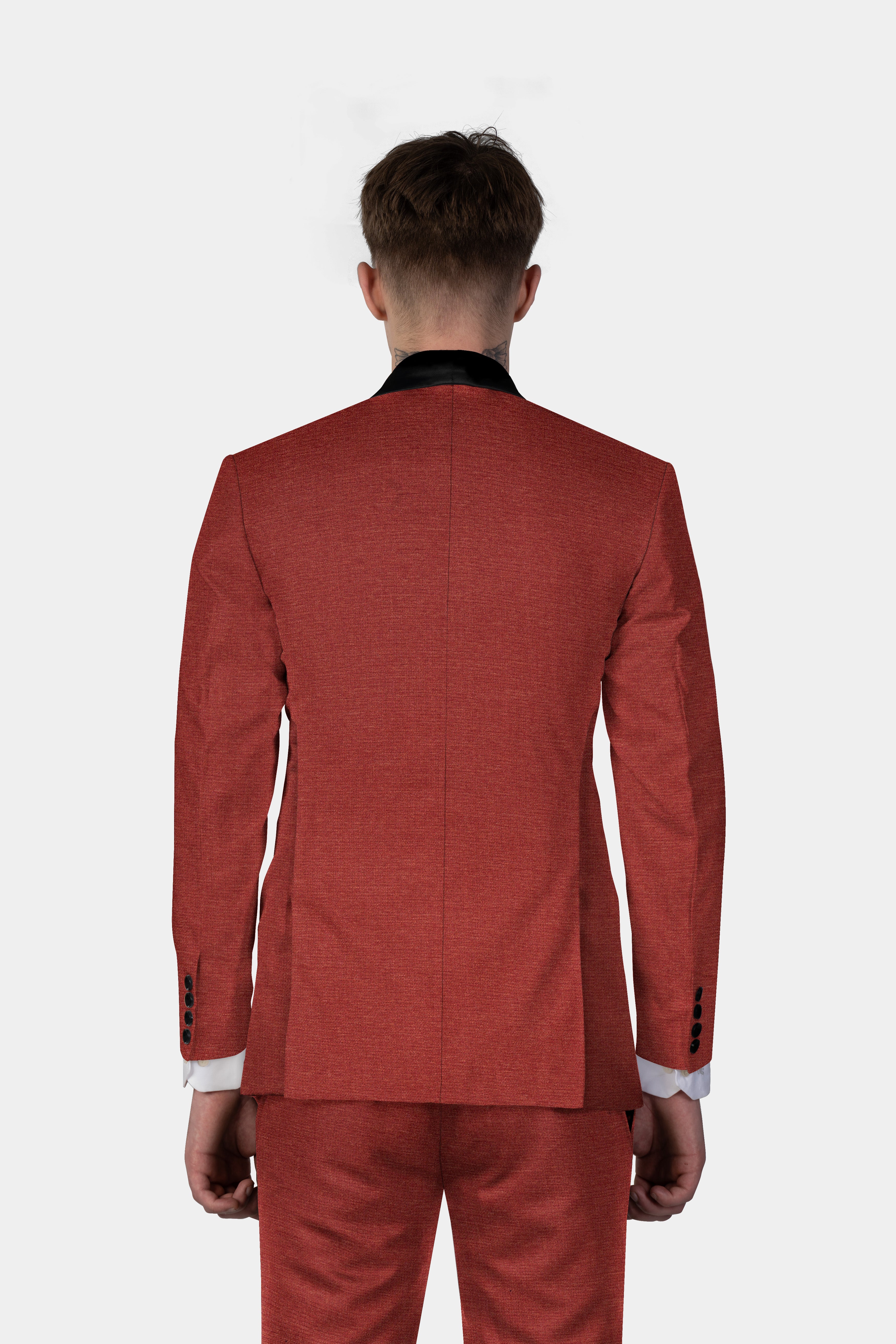 Pale Carmine Tuxedo Blazer