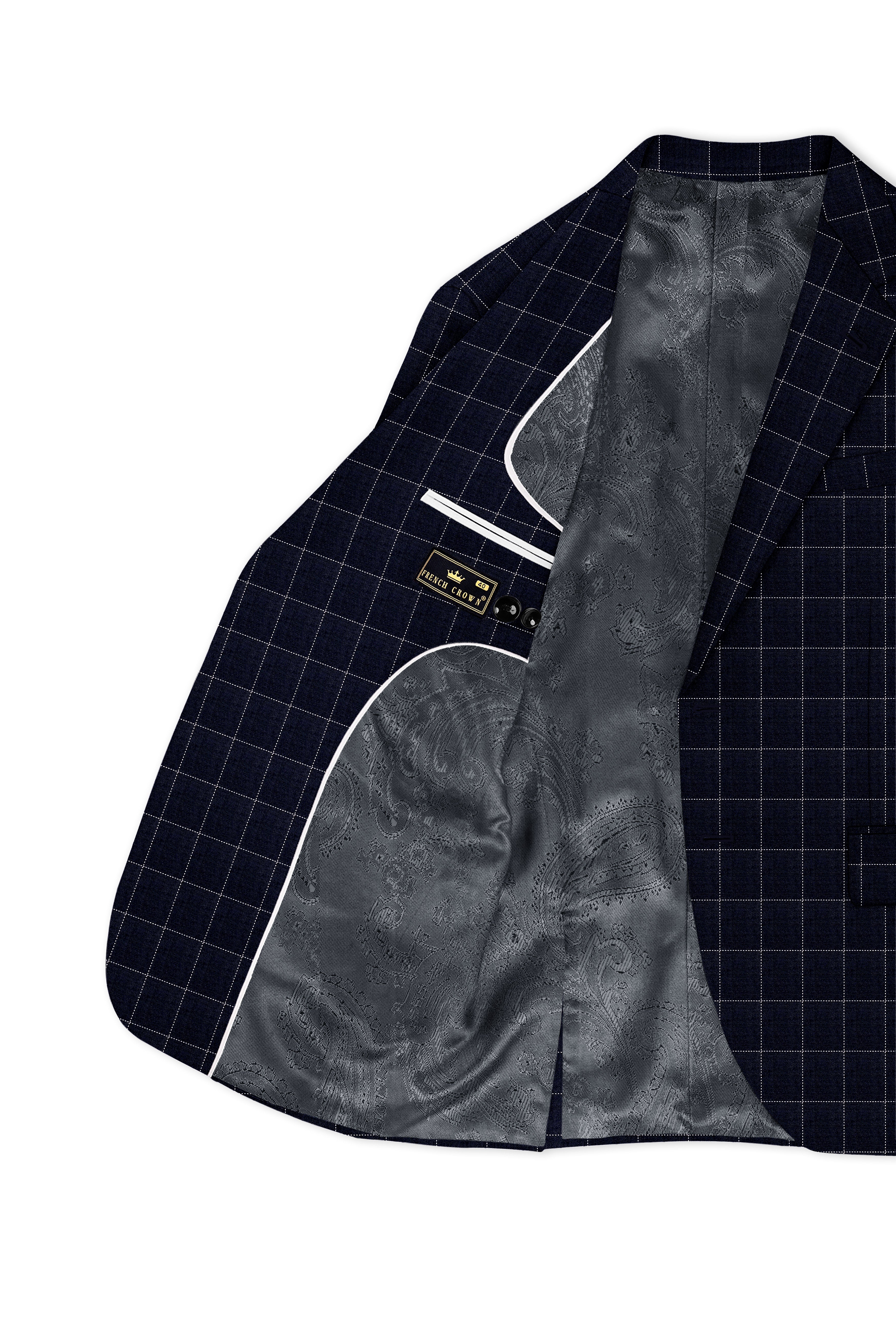 Thunder Blue Windowpane Blazer