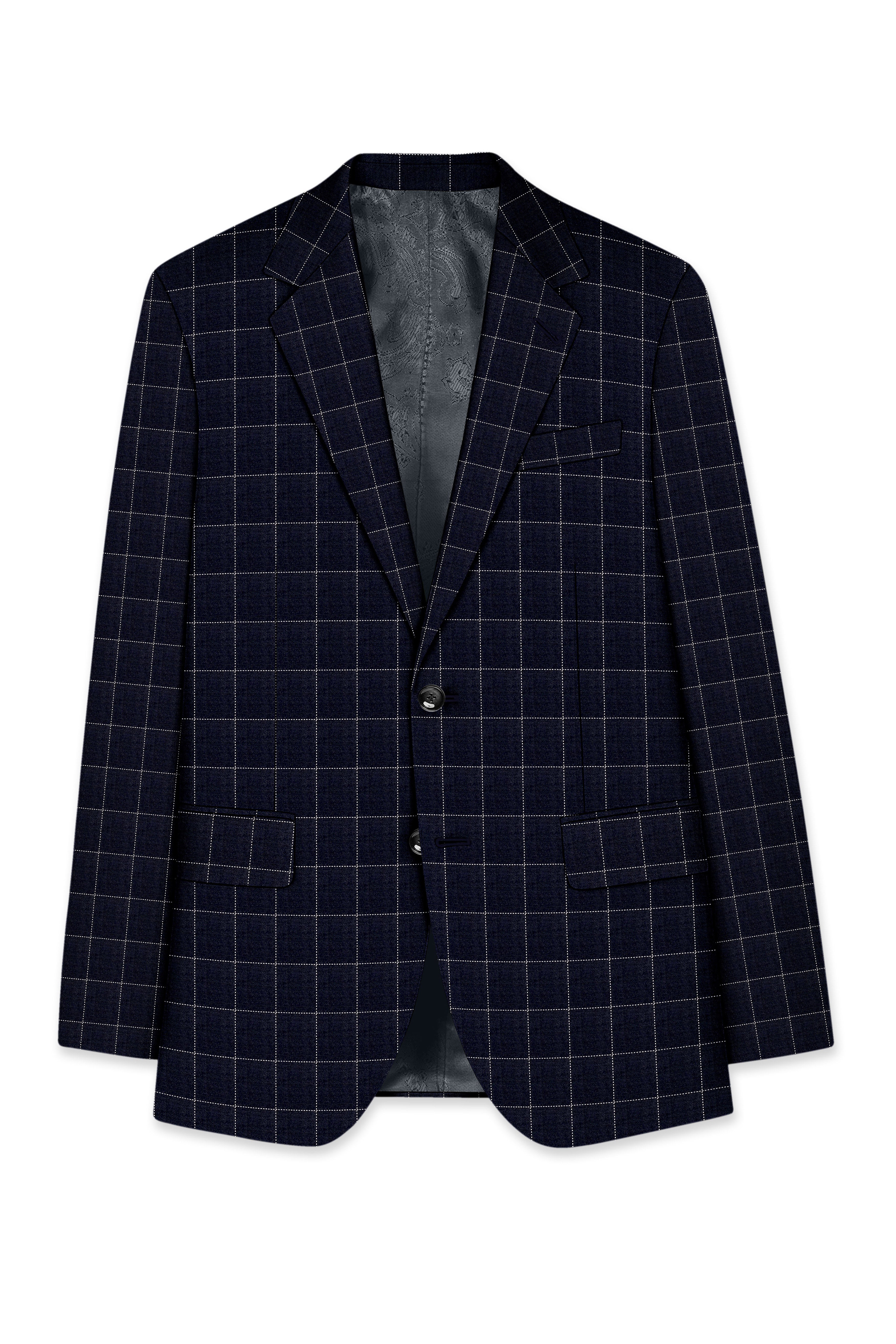 Thunder Blue Windowpane Blazer