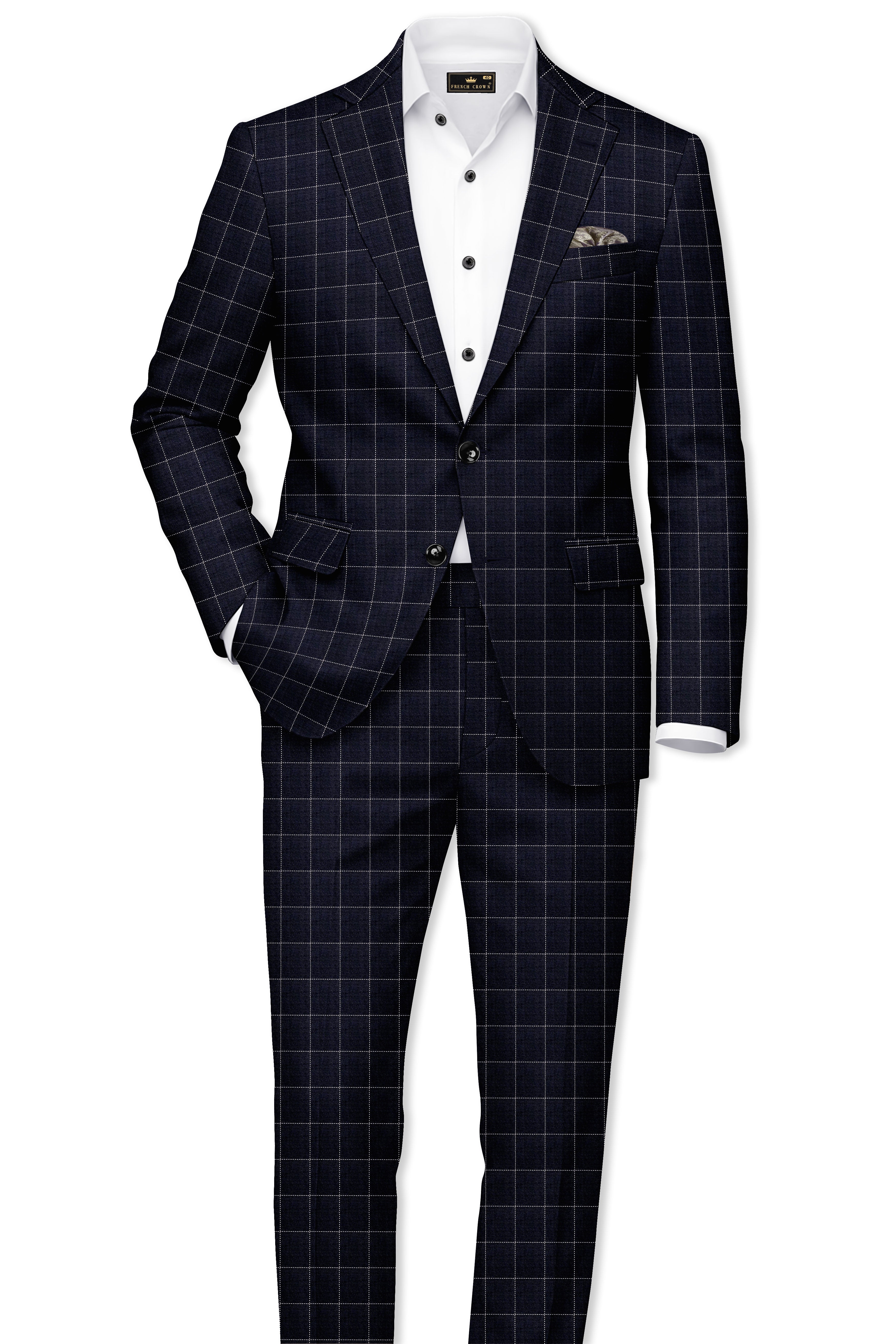 Thunder Blue Windowpane Blazer