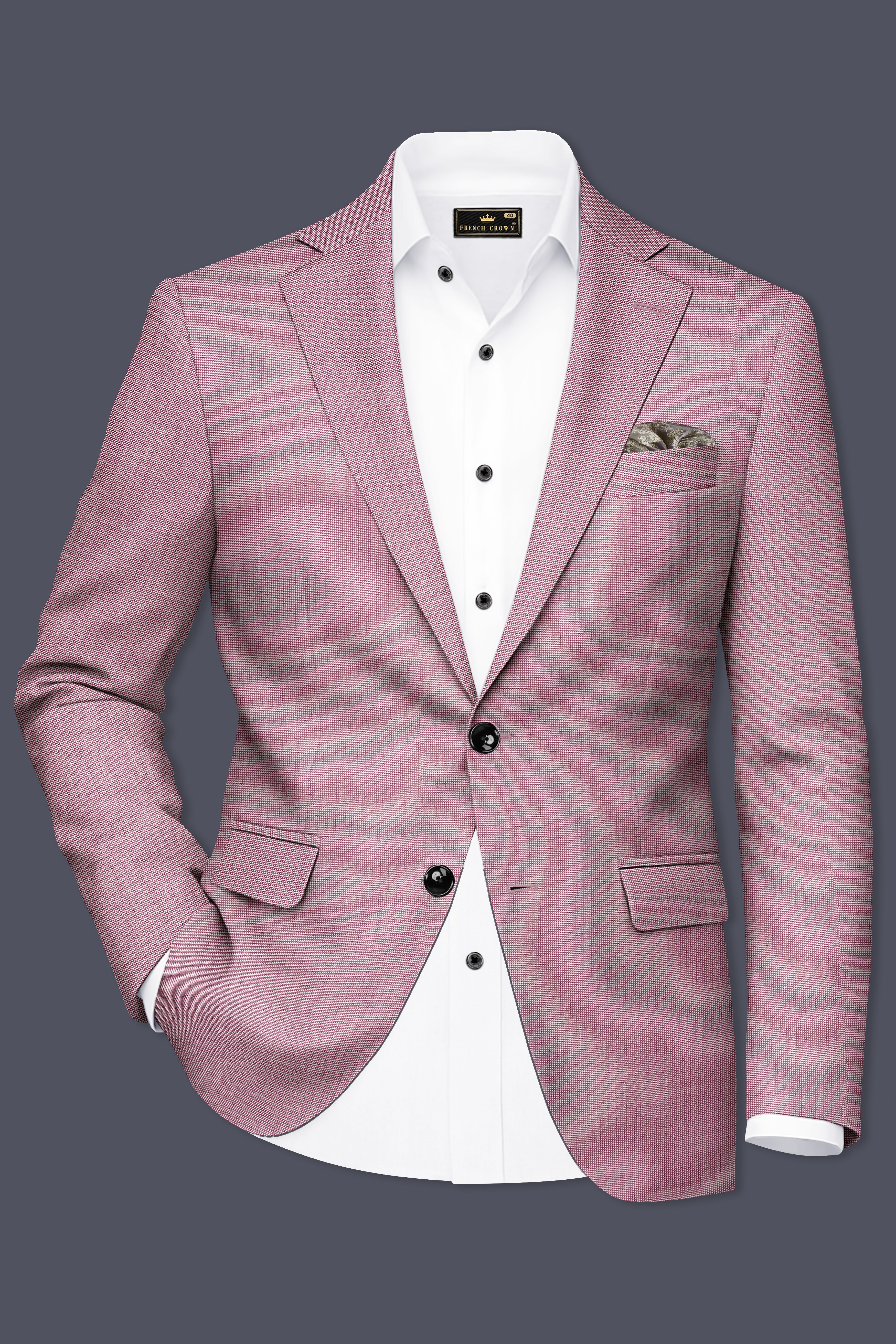 Coral Tree Red Single Breasted Blazer