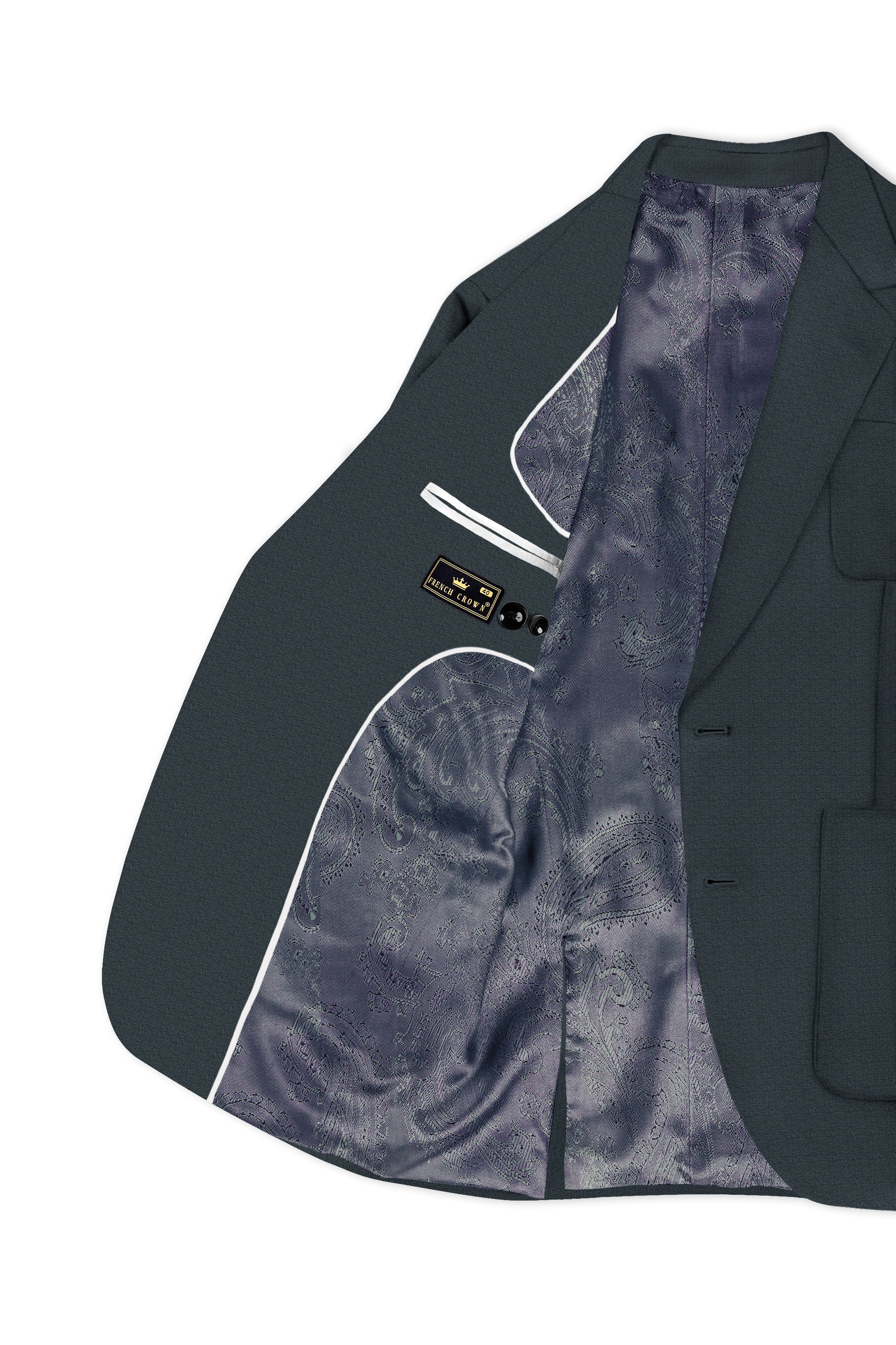 Limed Spruce Grey Single Breasted Sports Premium Cotton Blazer