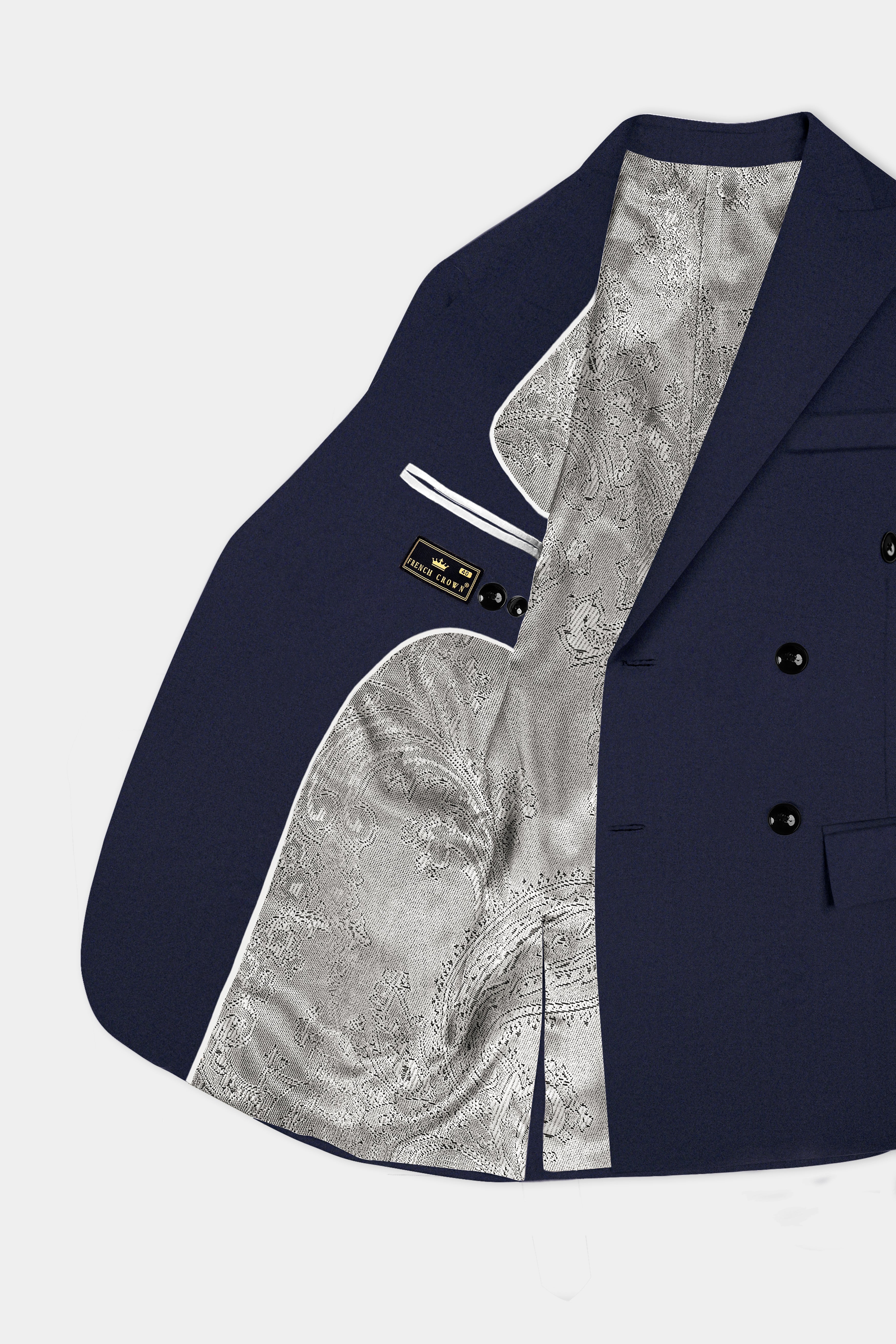 Firefly Navy Blue Double-Breasted Blazer