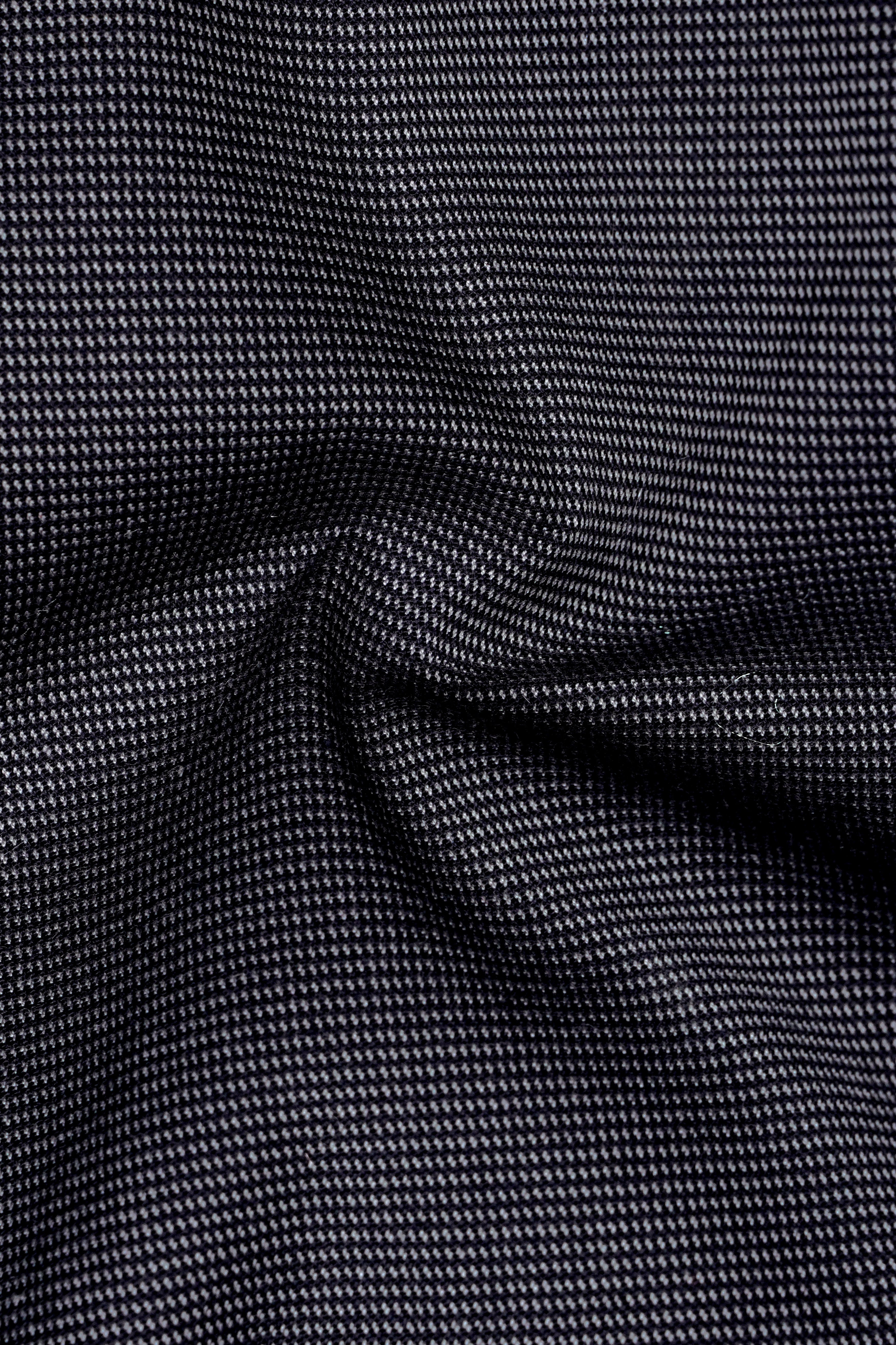 Gunmetal Gray Cross Placket Bandhgala Premium Cotton Blazer