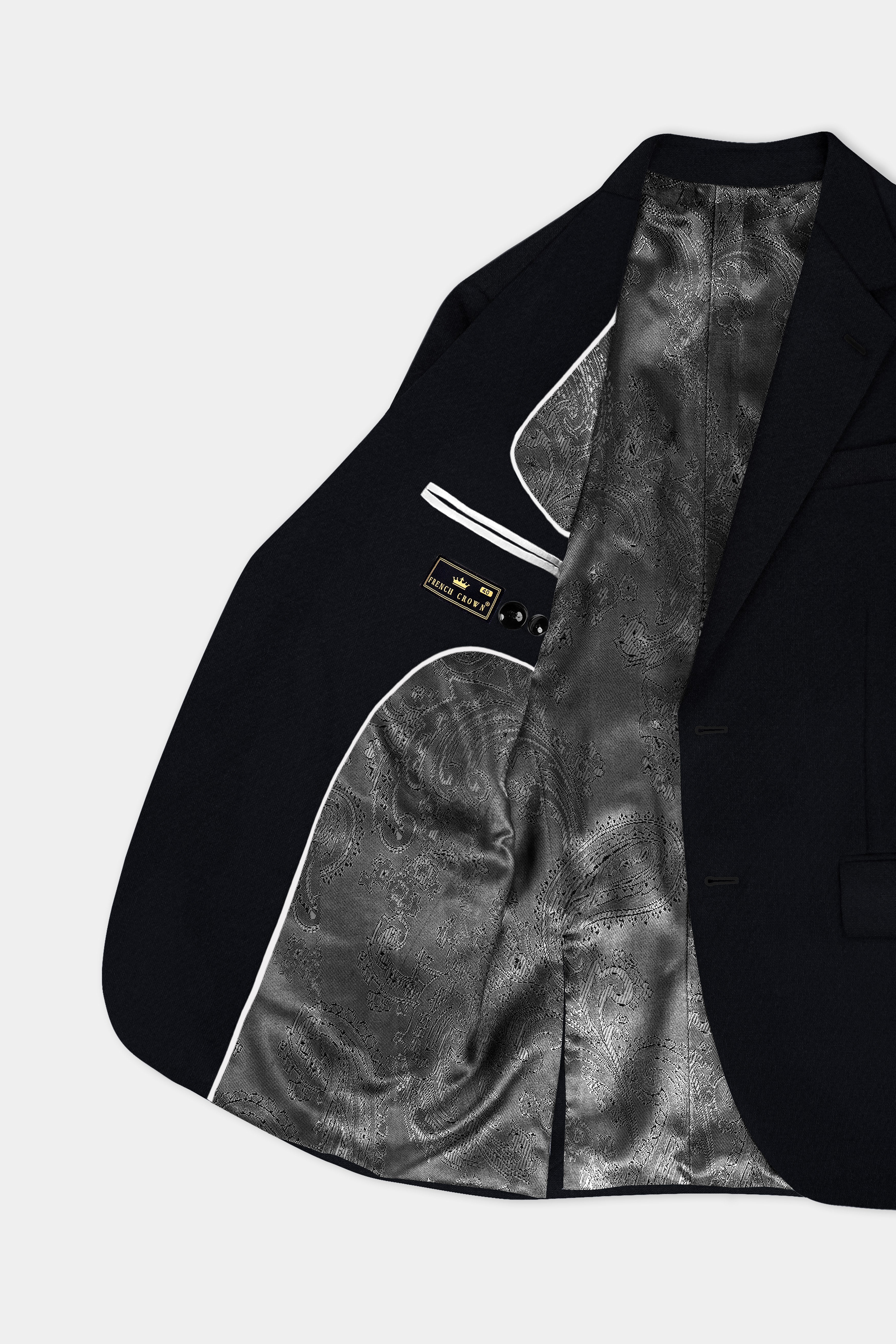 Jade Black Subtle Sheen Blazer