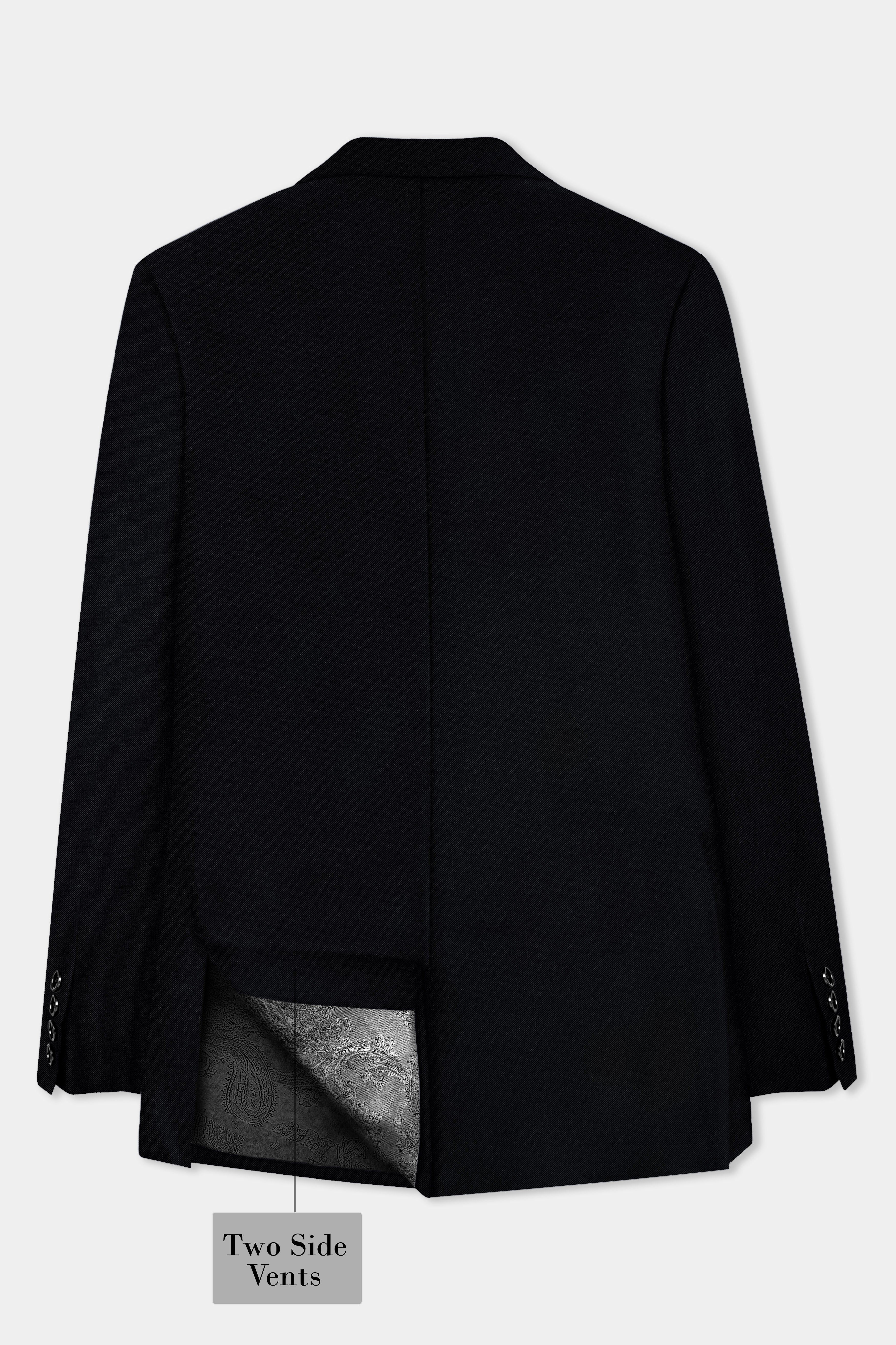 Jade Black Subtle Sheen Blazer