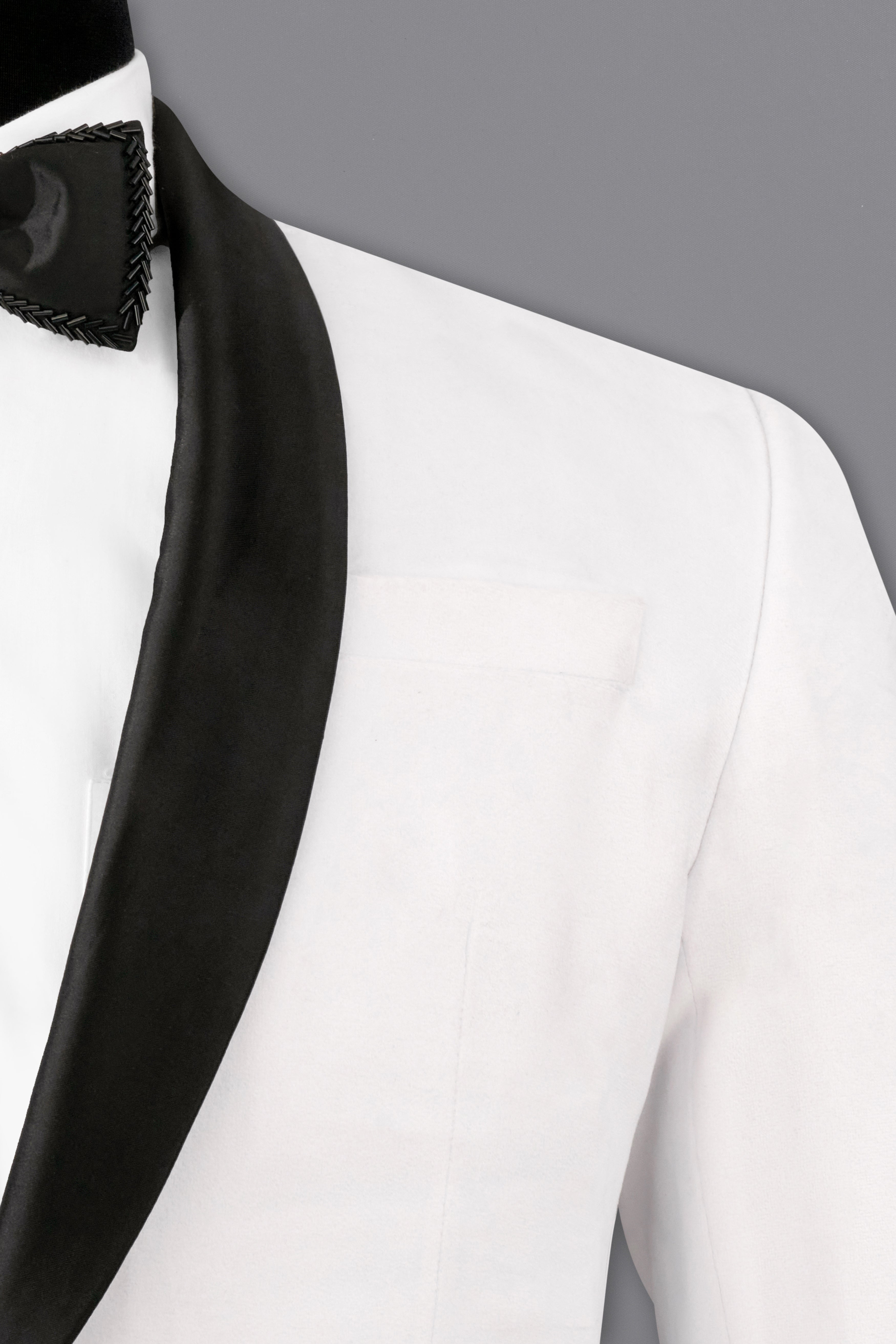 White velvet hot sale tuxedo jacket