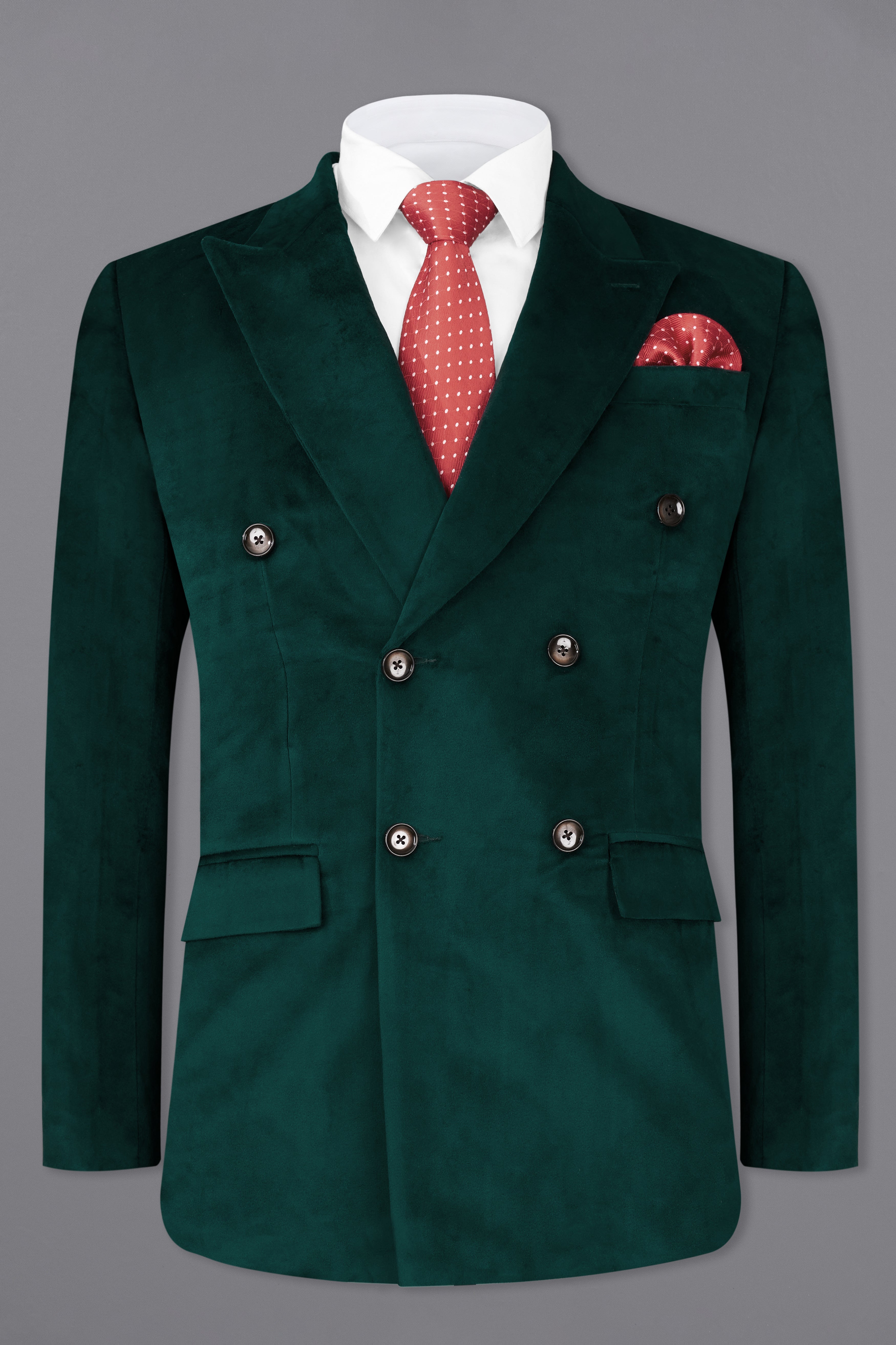 Dark green velvet online suit jacket