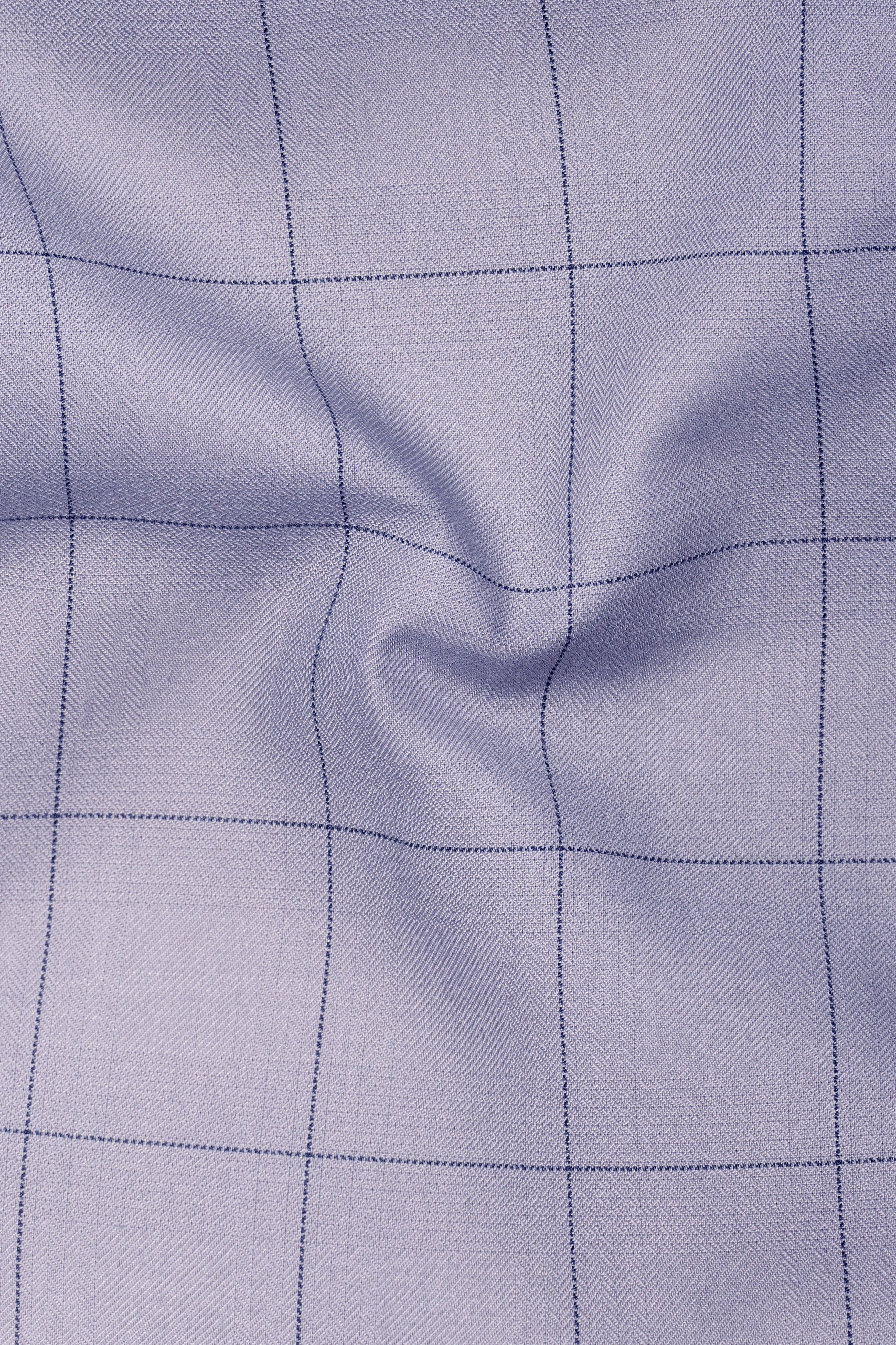 Regent Gray Windowpane Single Breasted Blazer