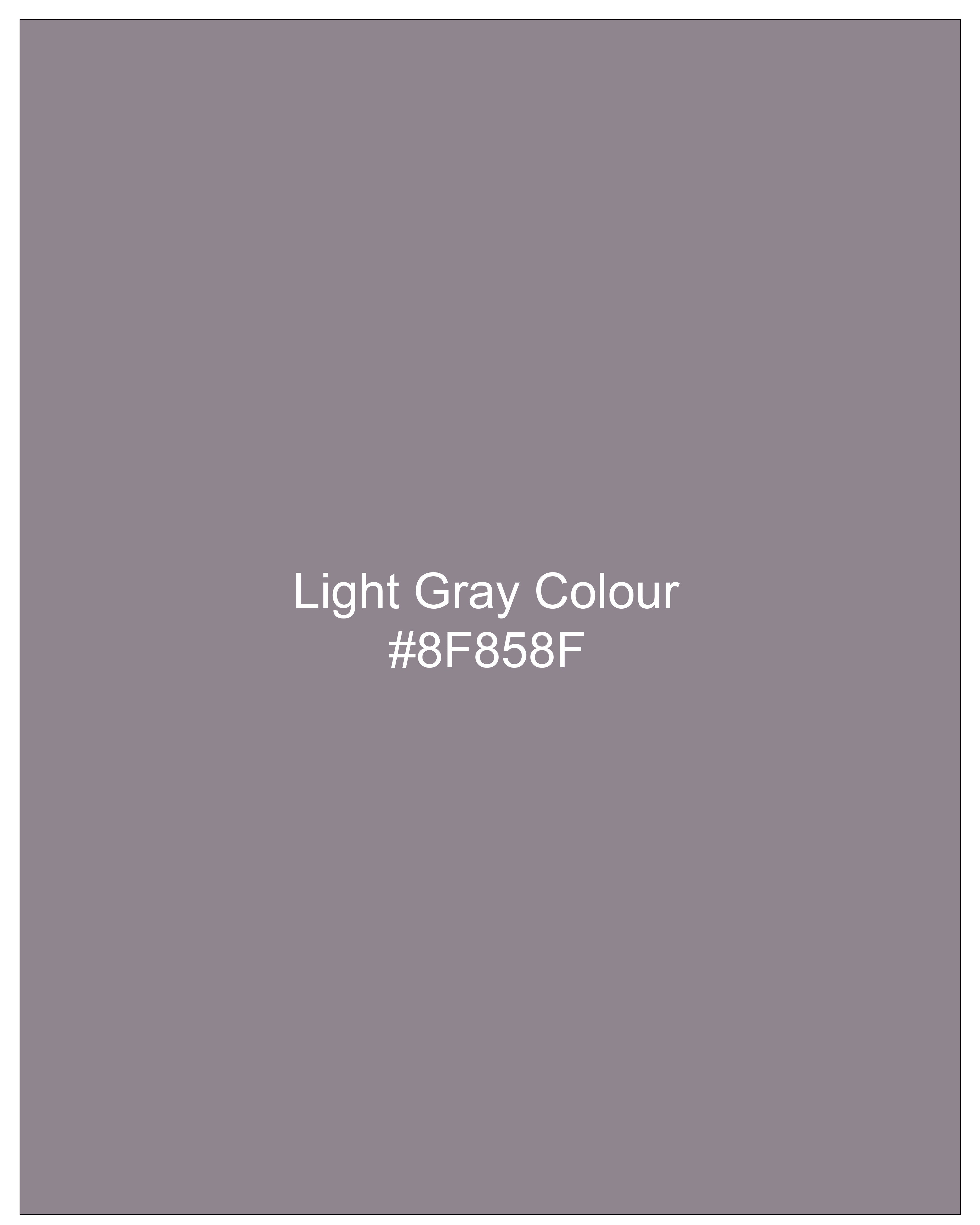 Light Gray Subtle Sheen Single Breasted Blazer