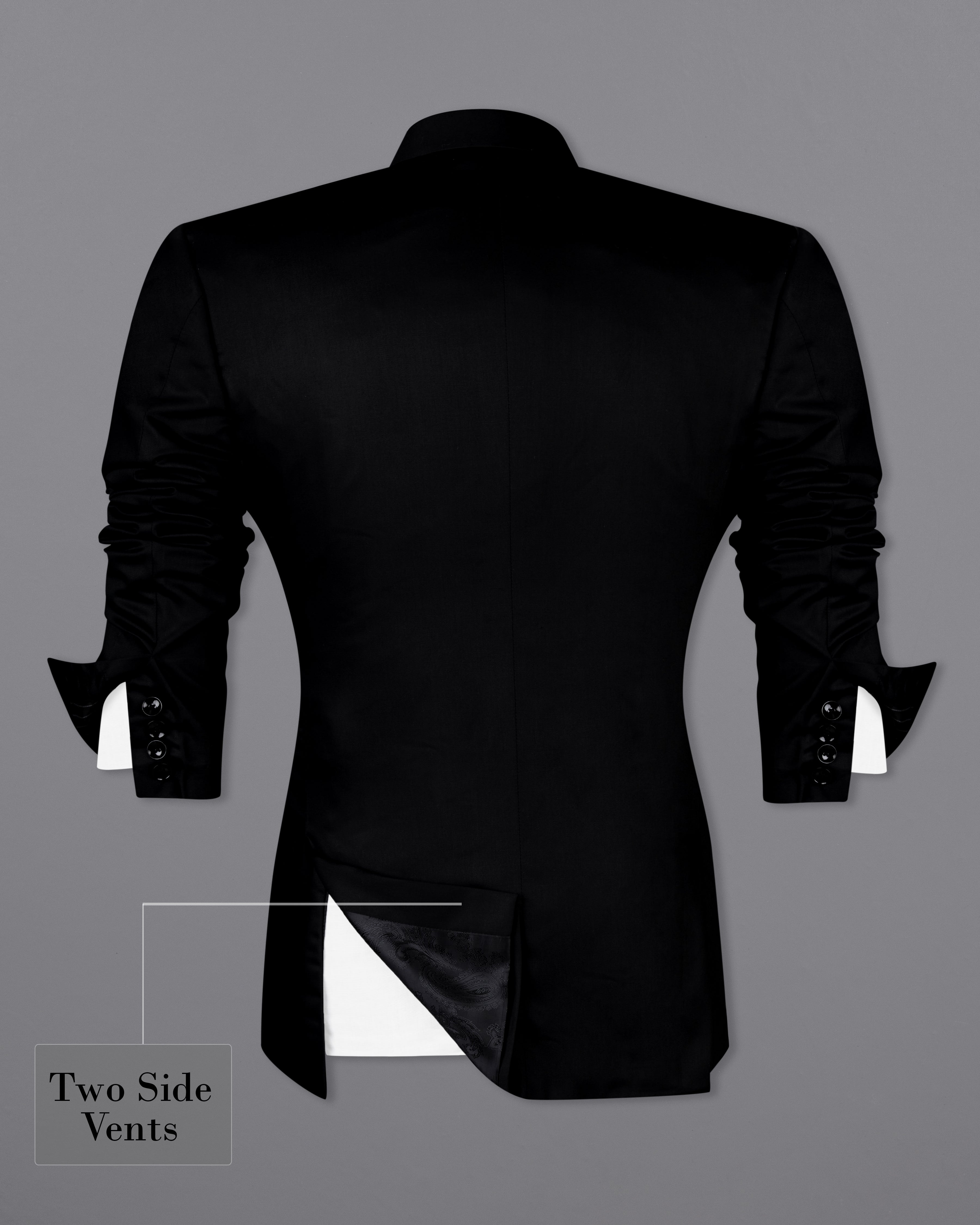Korean  Black (The Best Black We Have )  Bandhgala Designer Blazer