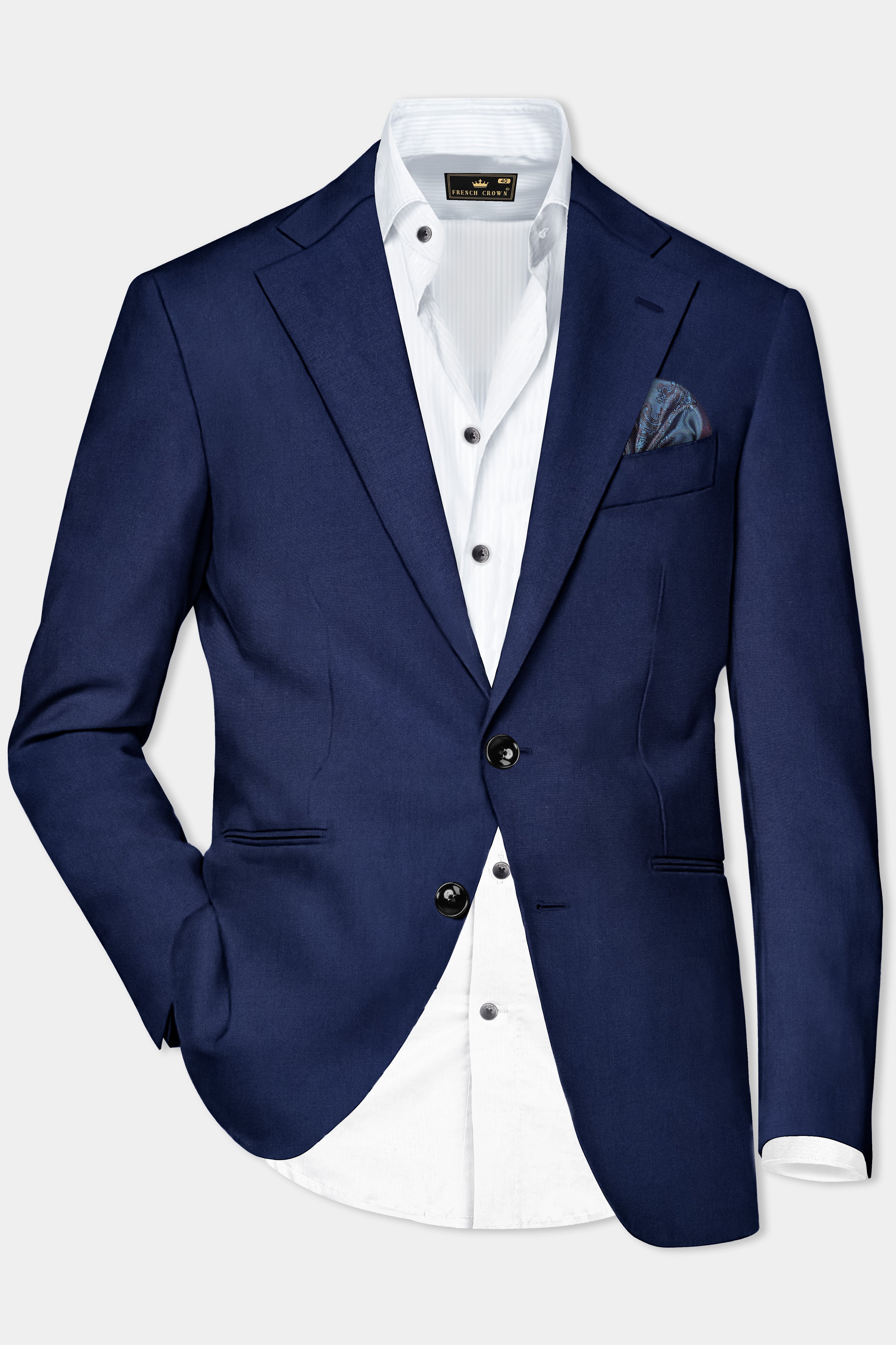 Space Blue Subtle Sheen Traveler Blazer