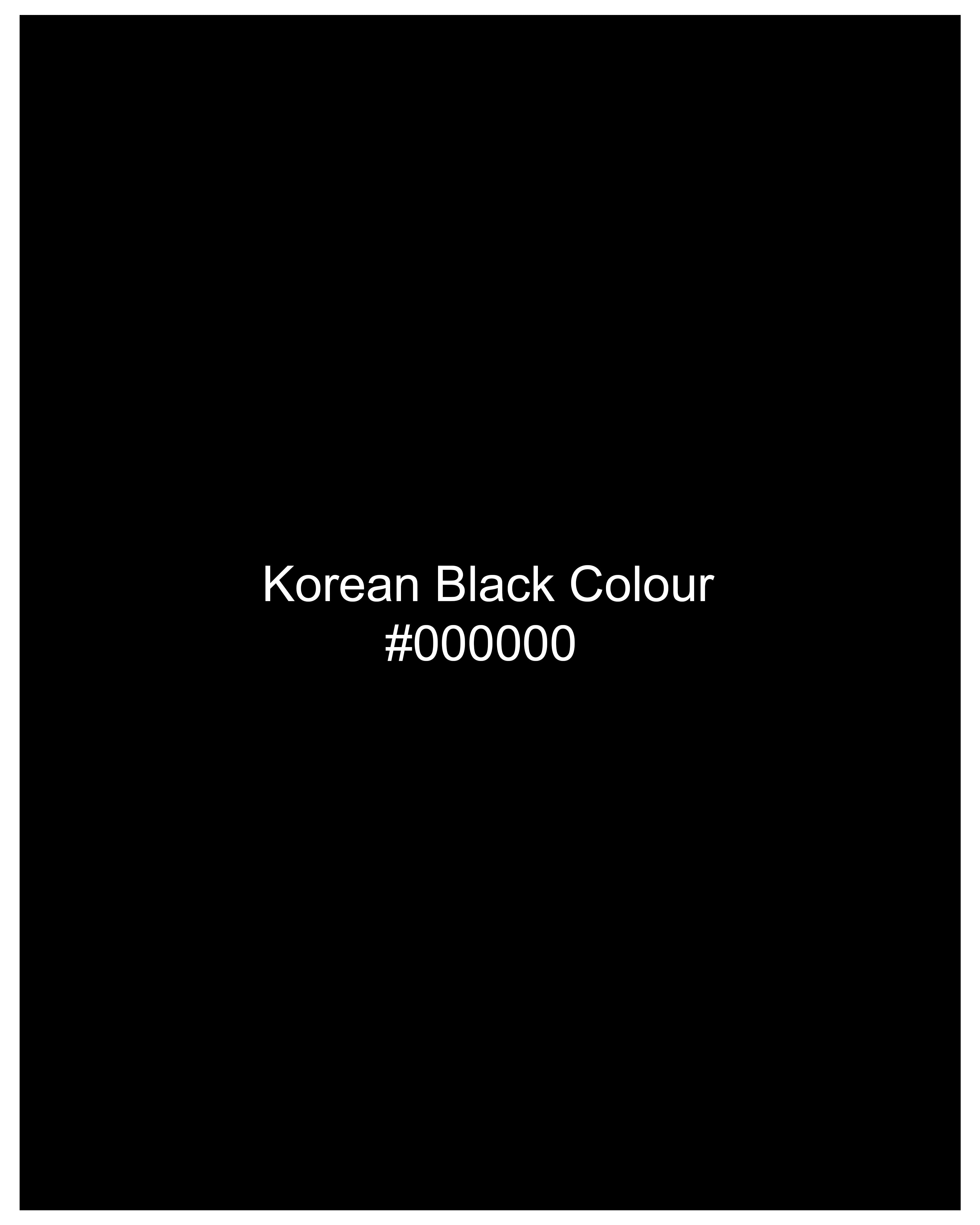 Korean Black (The Best Black We Have) Cross Placket Bandhgala Blazer