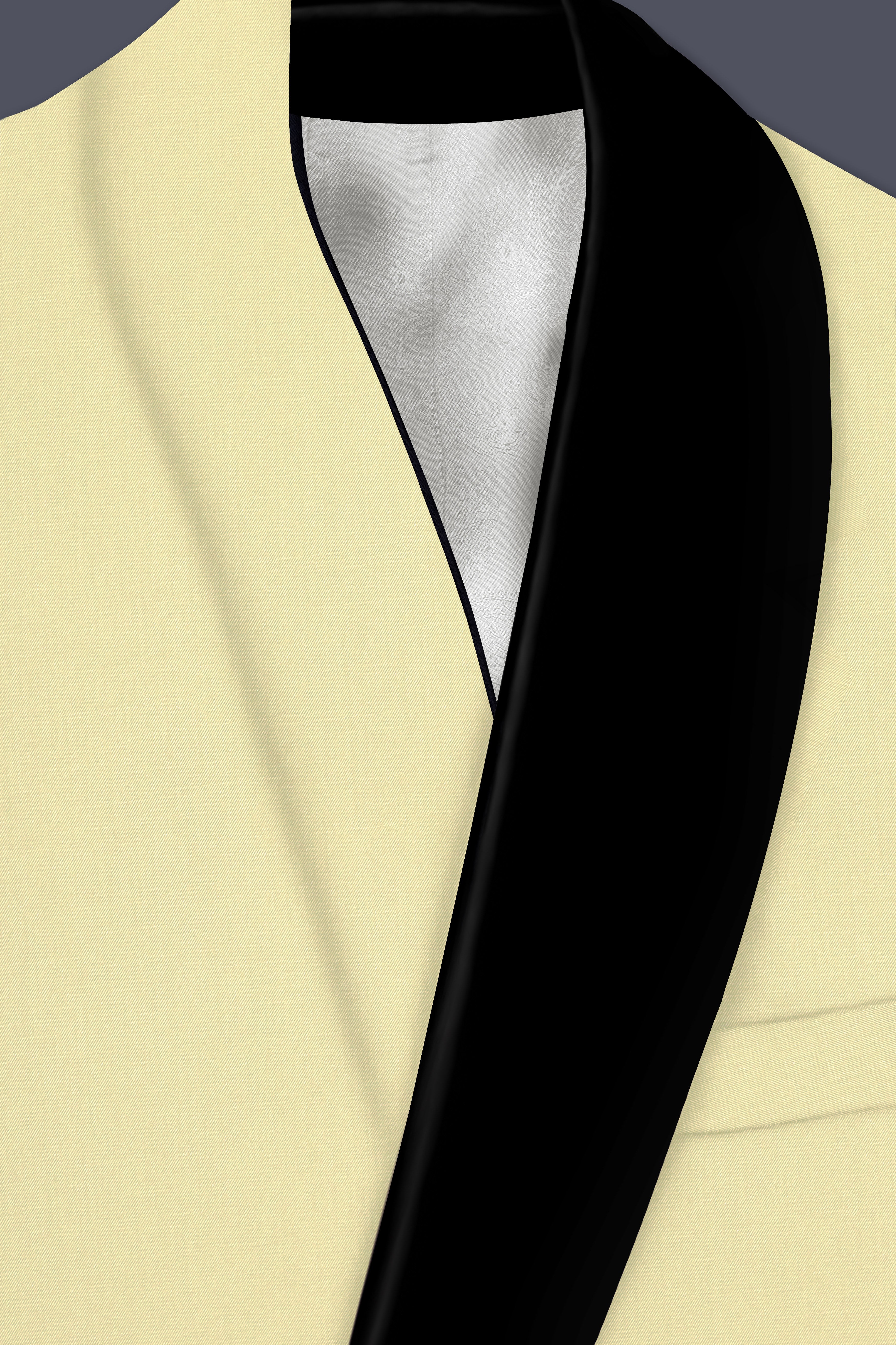 Maize Cream Tuxedo Premium Cotton Stretchable traveler Blazer