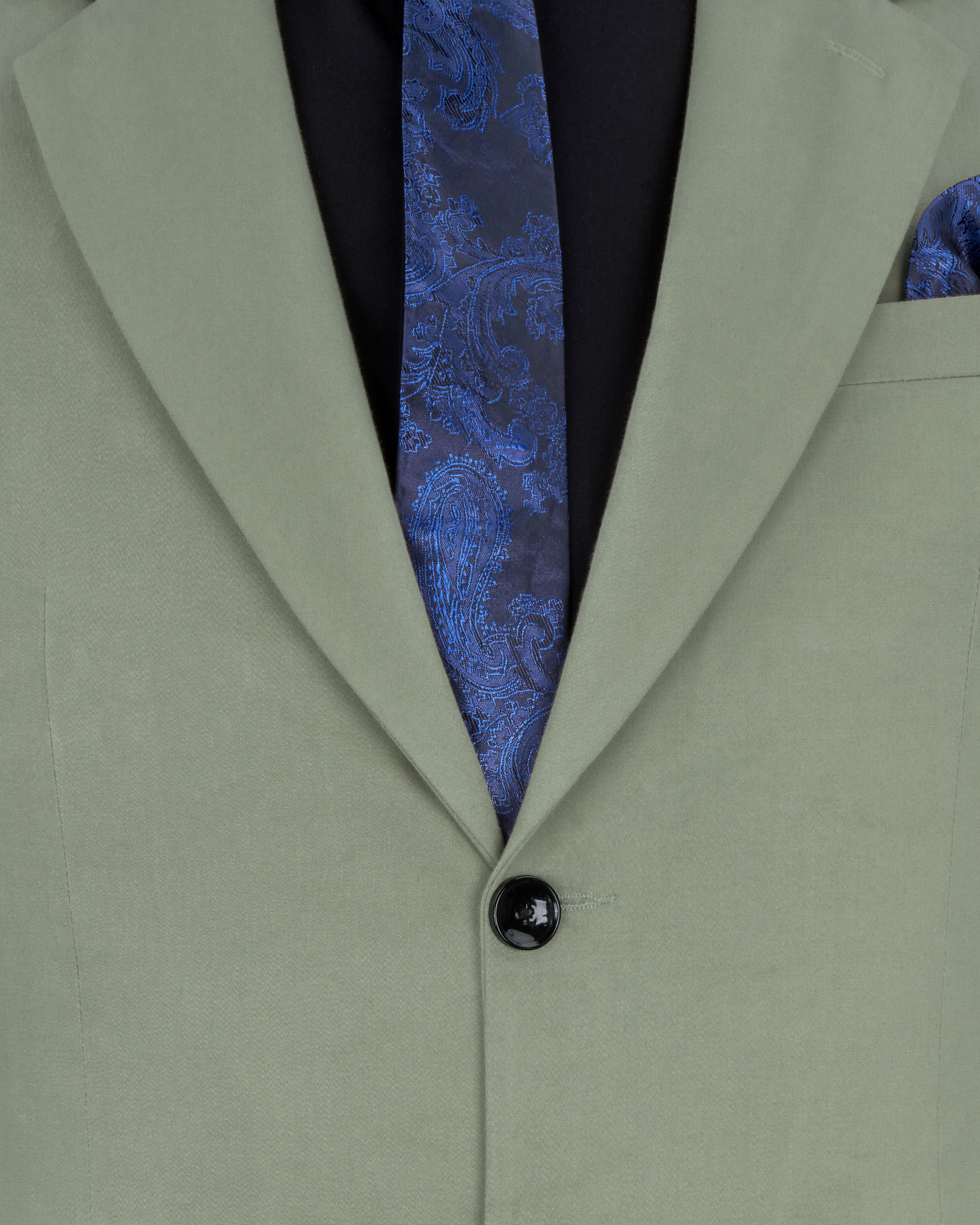 Granite Green Stretchable Premium Cotton traveler Blazer