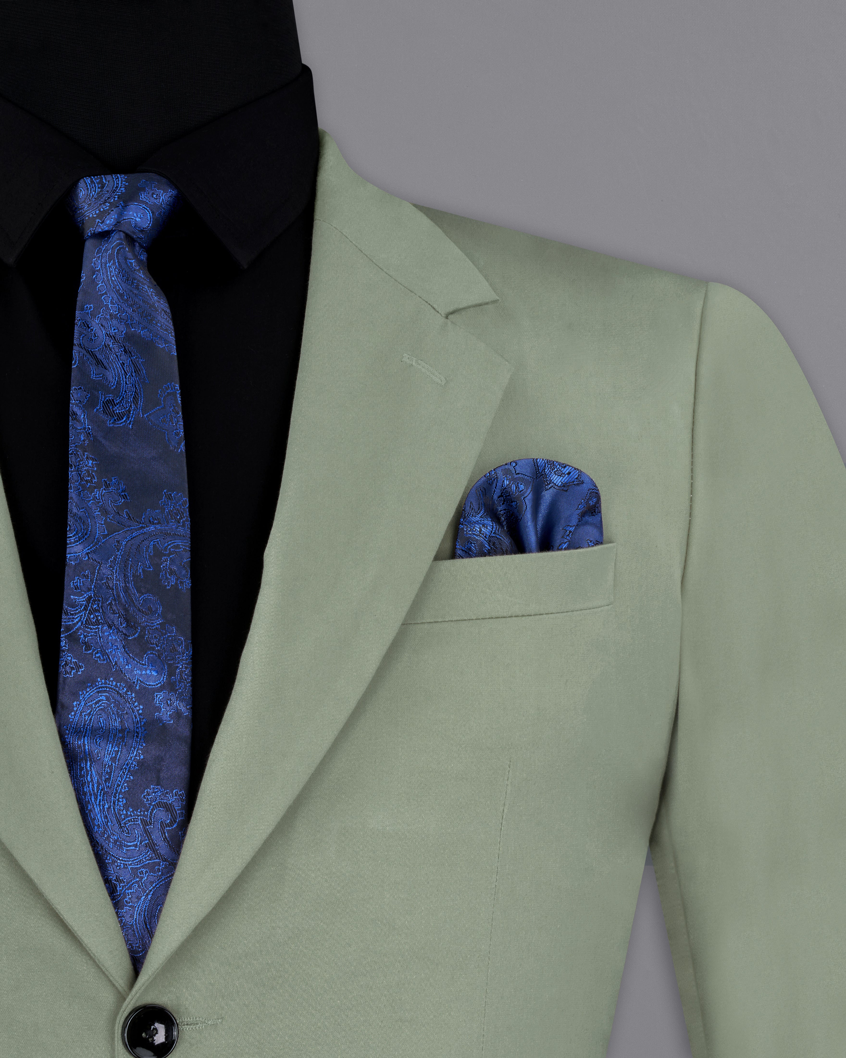 Granite Green Stretchable Premium Cotton traveler Blazer