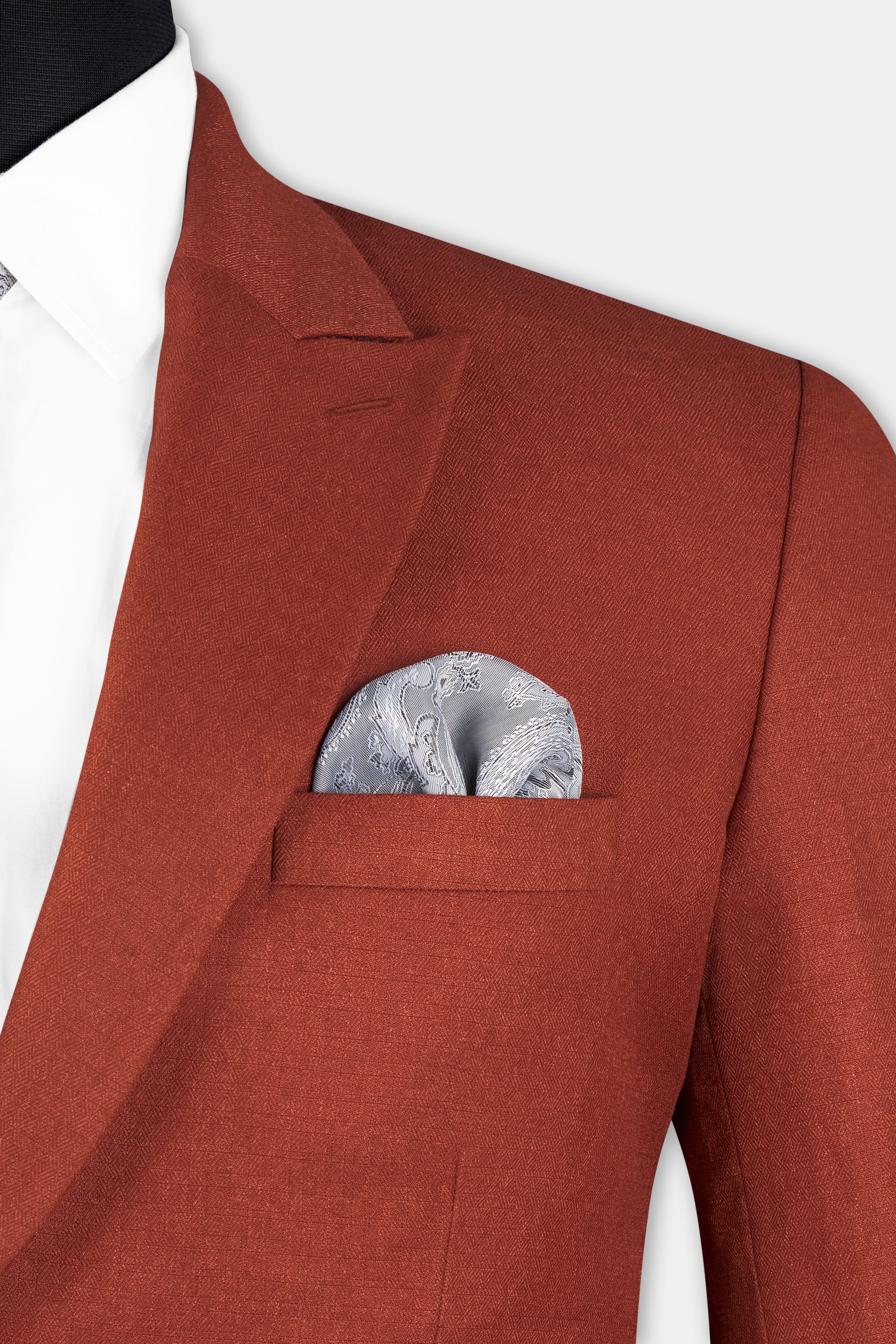 Nutmeg Red Tweed Single Breasted Blazer